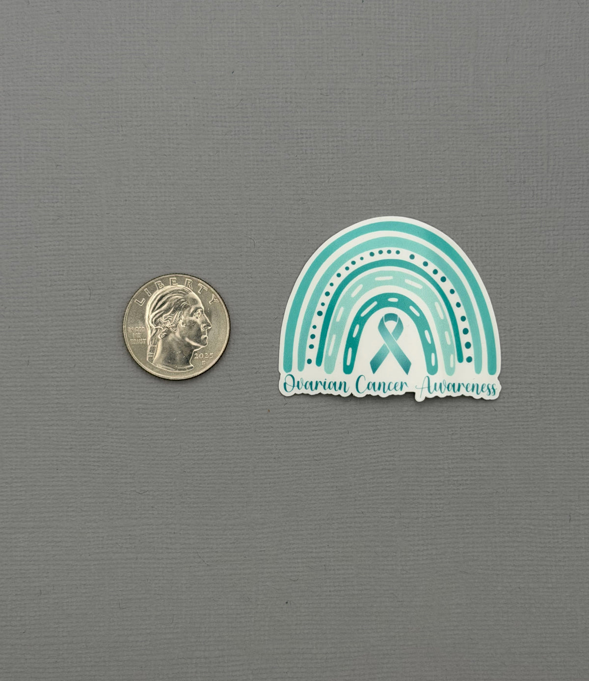 Ovarian Cancer Awareness Rainbow Sticker or Magnet