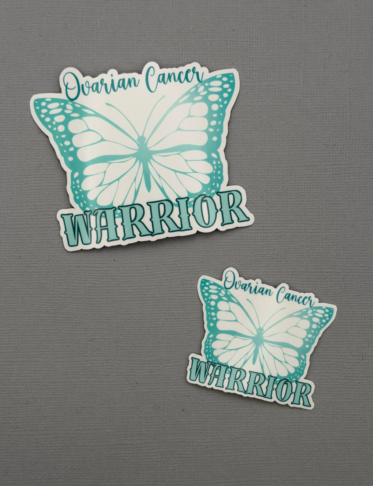 Ovarian Cancer Warrior Butterfly Sticker or Magnet
