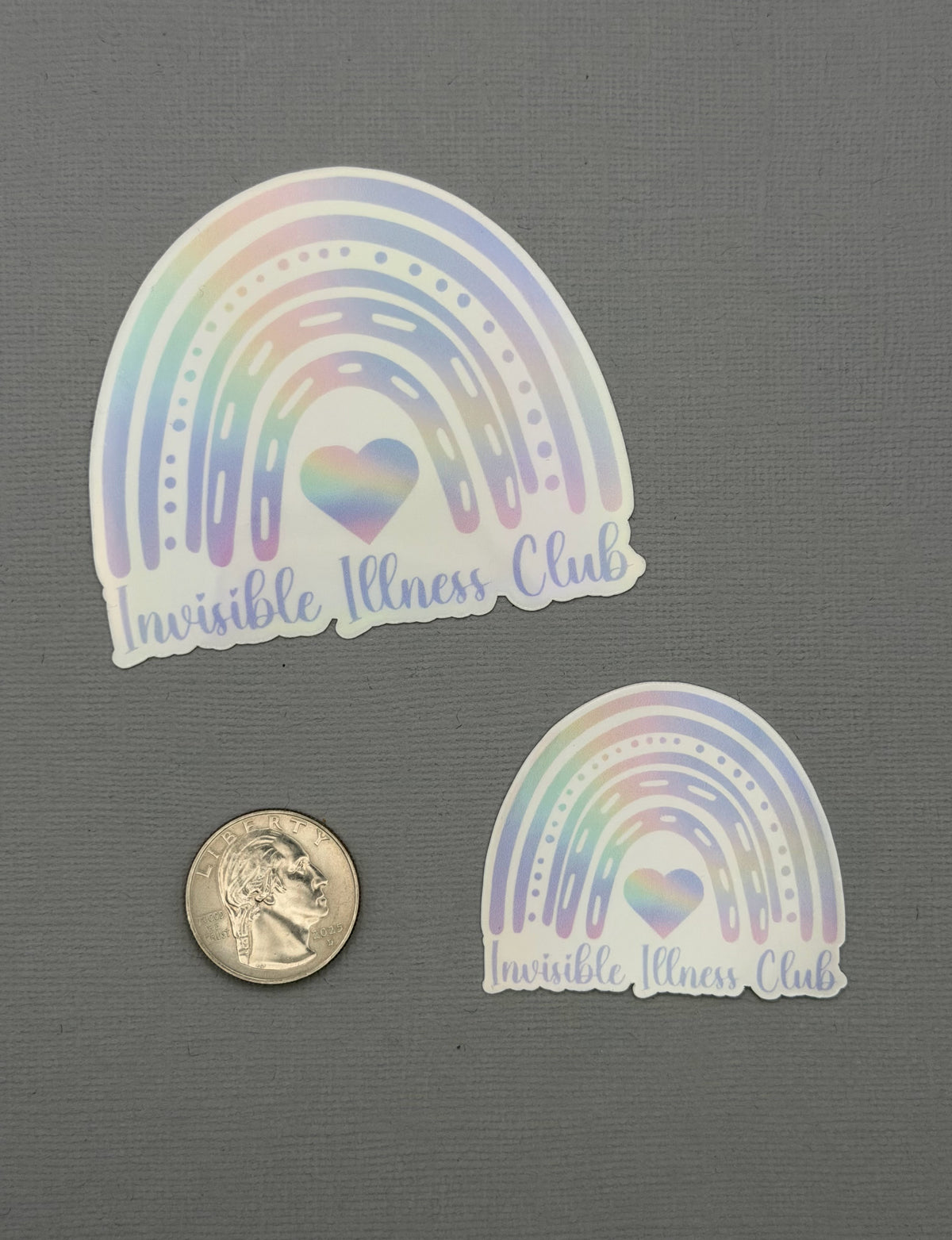 Invisible Illness Club Rainbow Holographic Sticker or Magnet
