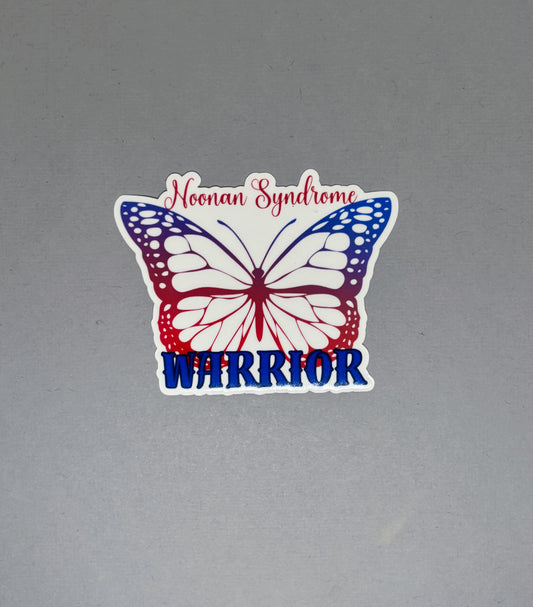 Noonan Syndrome Warrior Butterfly Sticker