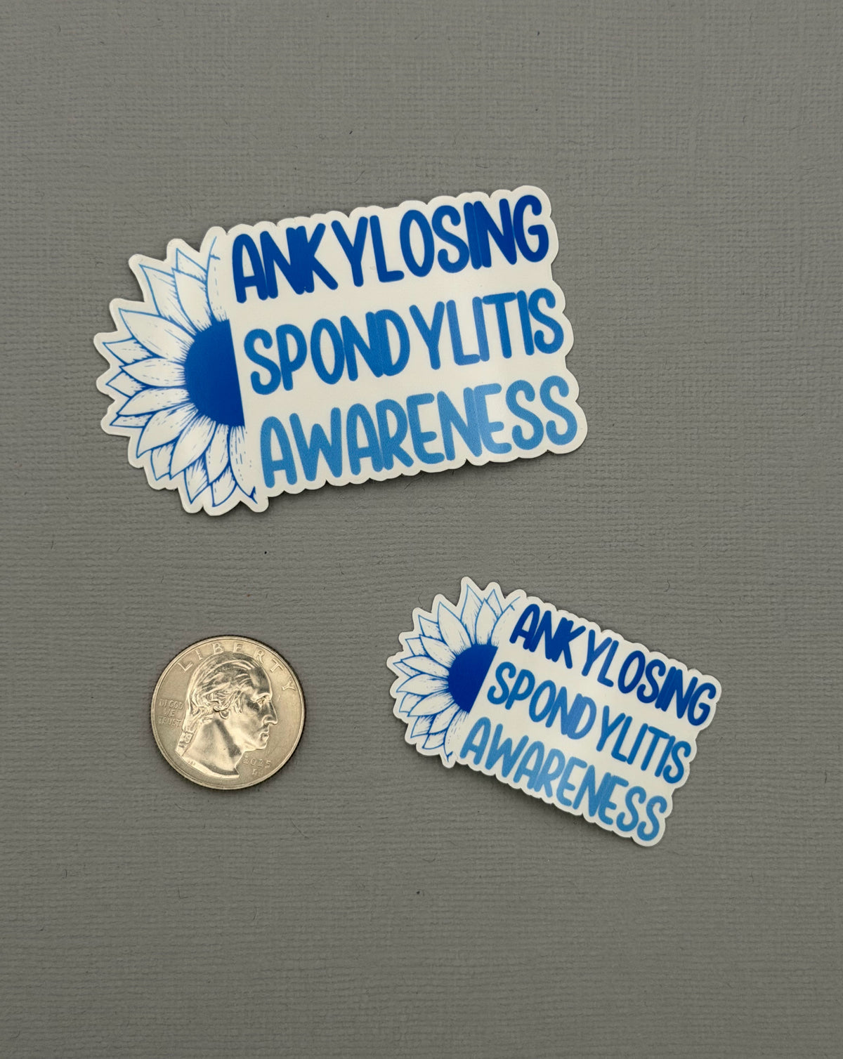 Ankylosing Spondylitis Awareness Sunflower Sticker or Magnet