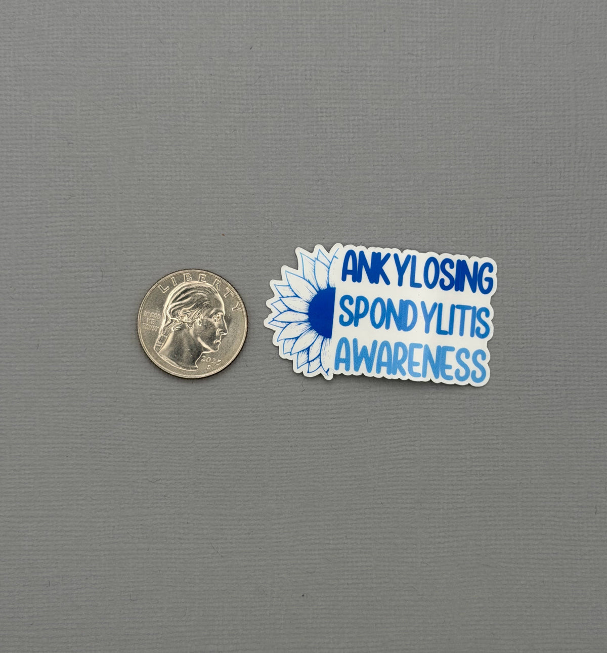 Ankylosing Spondylitis Awareness Sunflower Sticker or Magnet