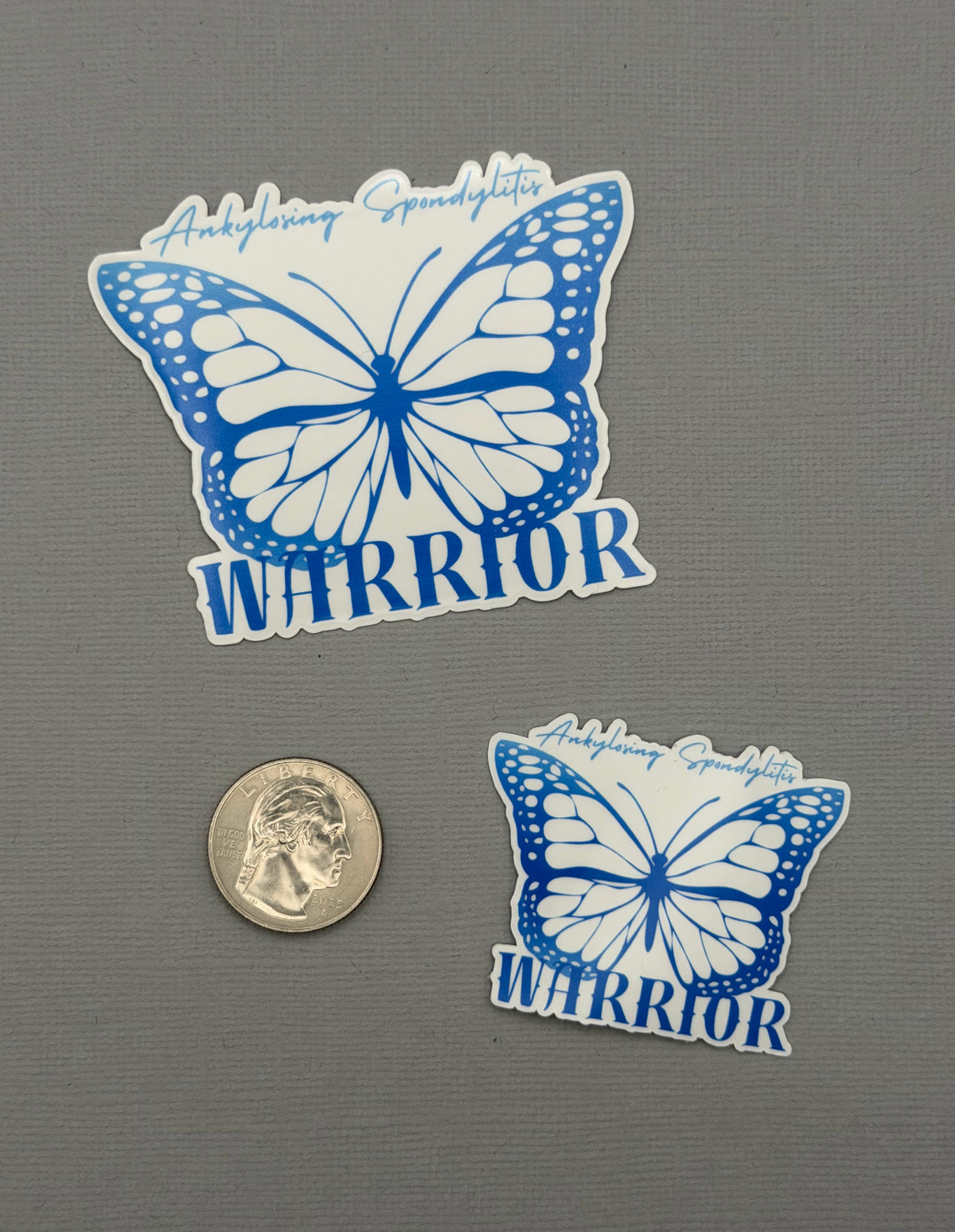 Ankylosing Spondylitis Warrior Butterfly Sticker or Magnet