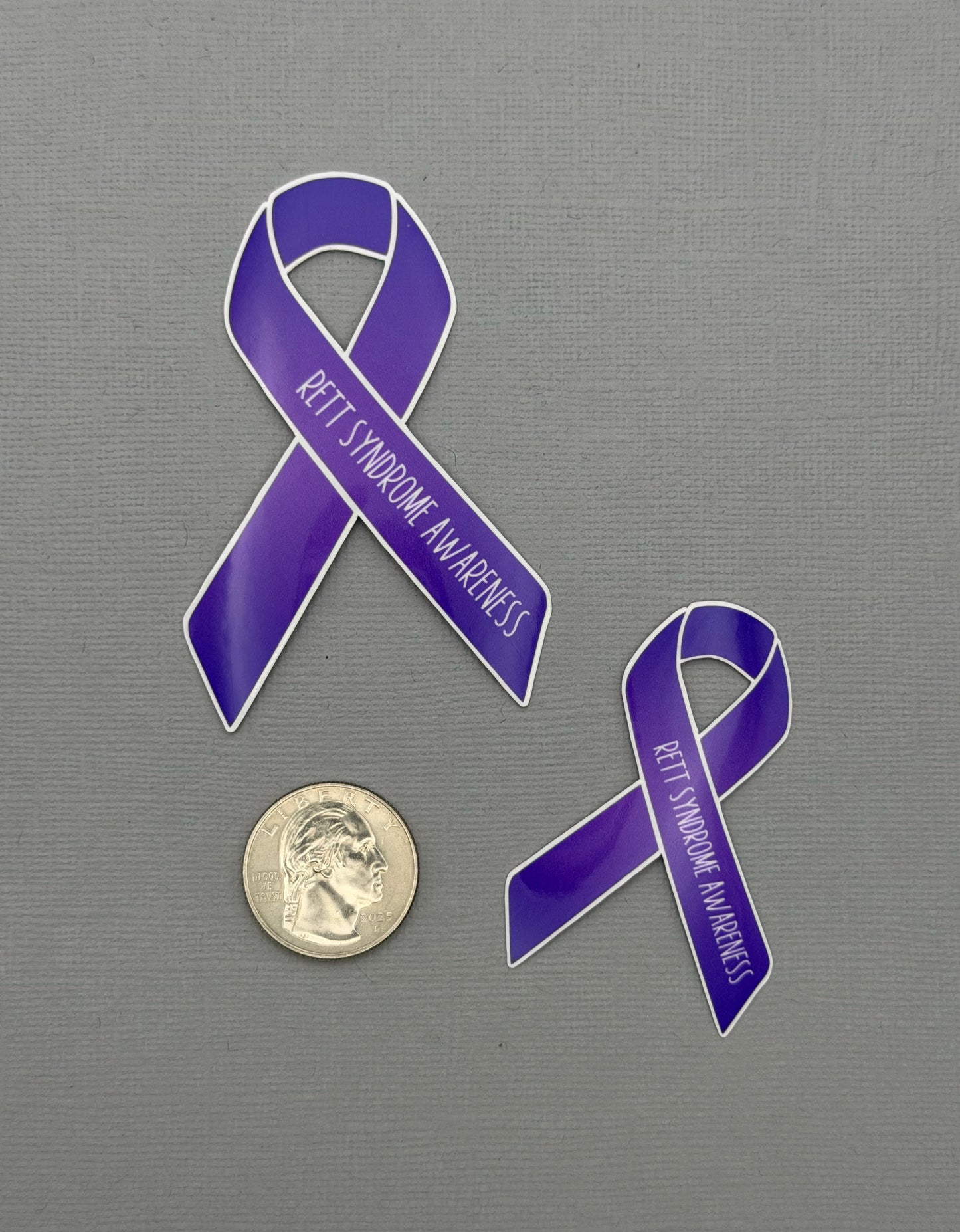 Rett Syndrome Awareness Ribbon Sticker or Magnet