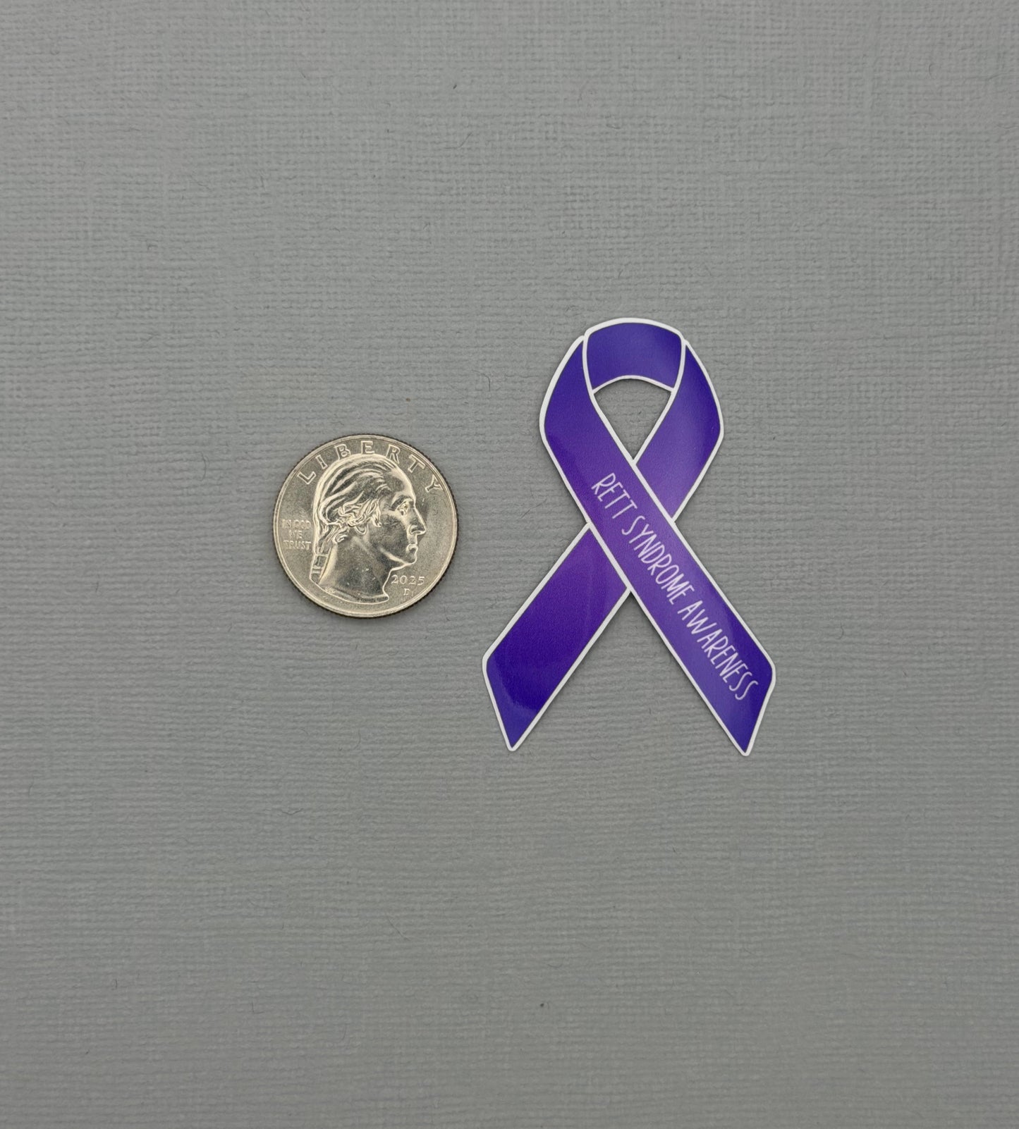 Rett Syndrome Awareness Ribbon Sticker or Magnet