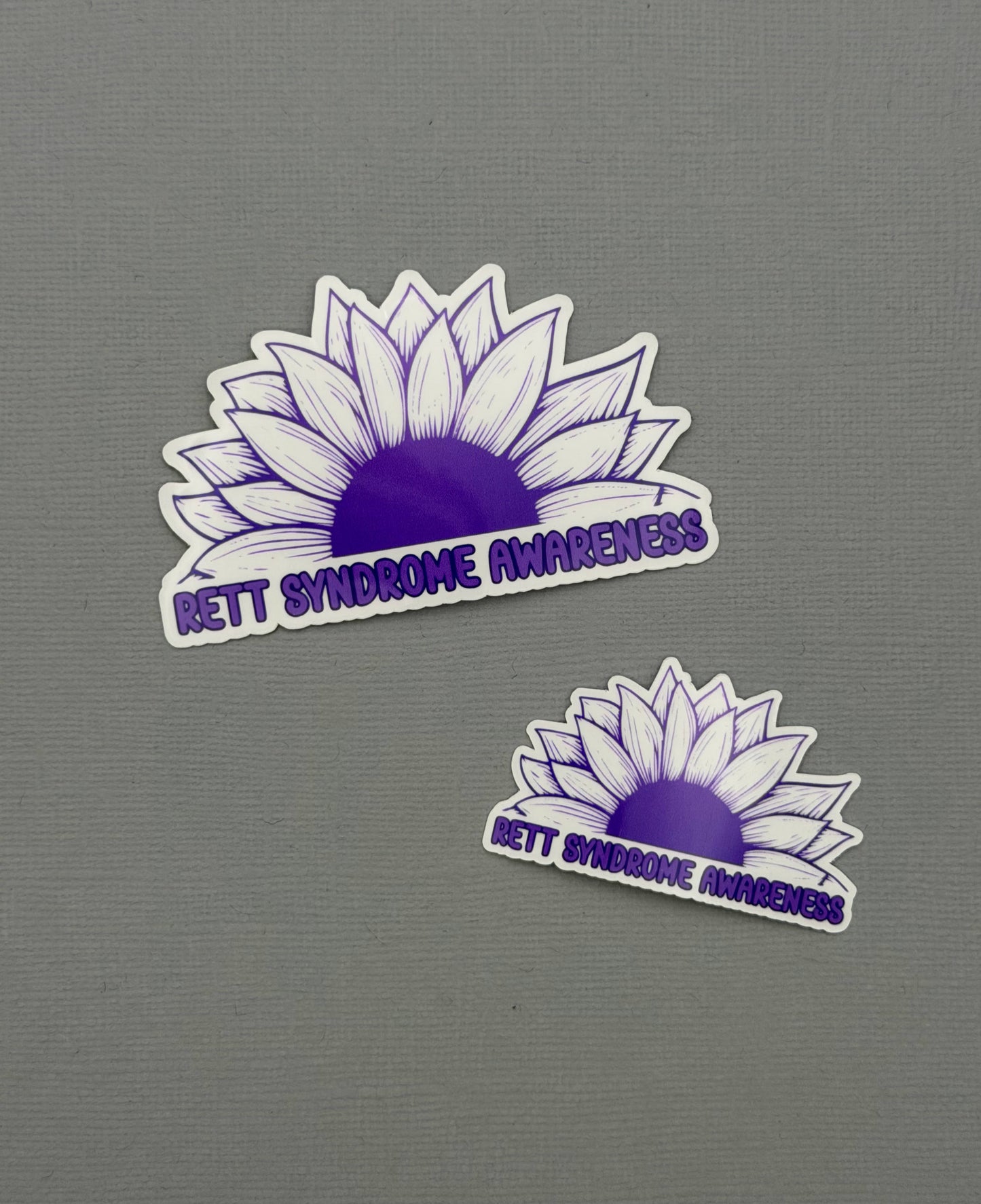 Rett Syndrome Awareness Sunflower Sticker or Magnet