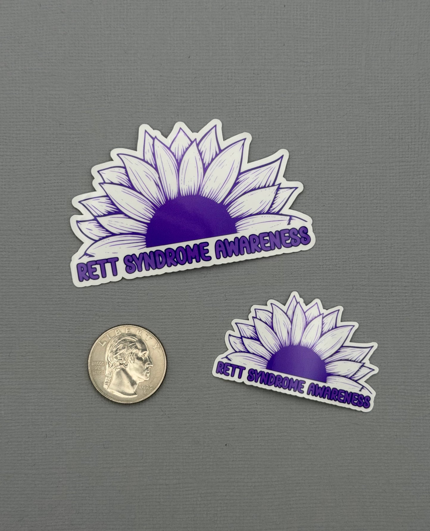 Rett Syndrome Awareness Sunflower Sticker or Magnet