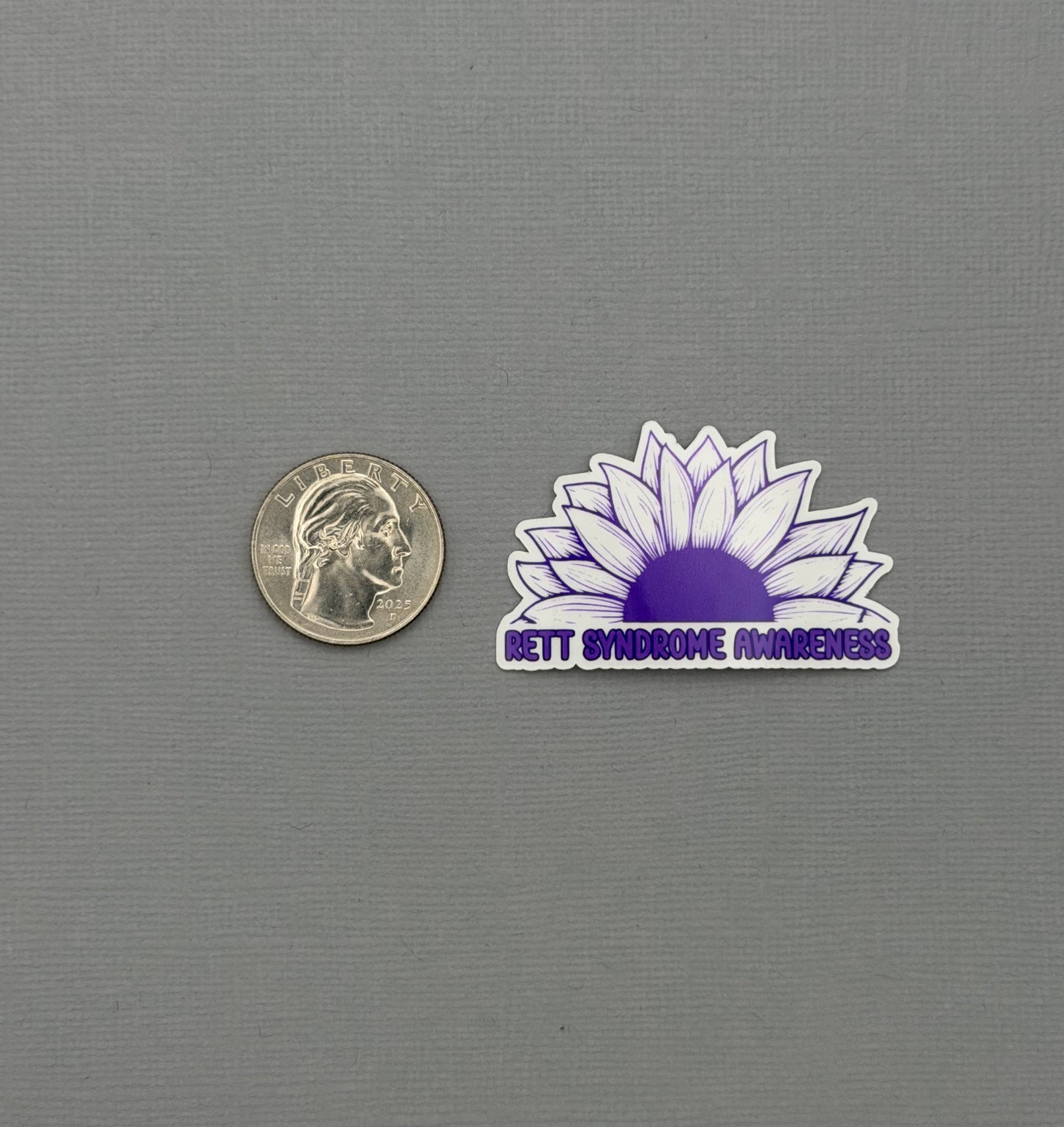 Rett Syndrome Awareness Sunflower Sticker or Magnet