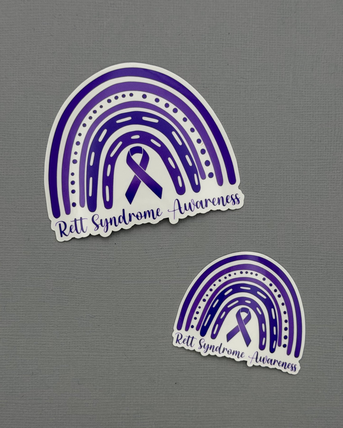 Rett Syndrome Awareness Rainbow Sticker or Magnet