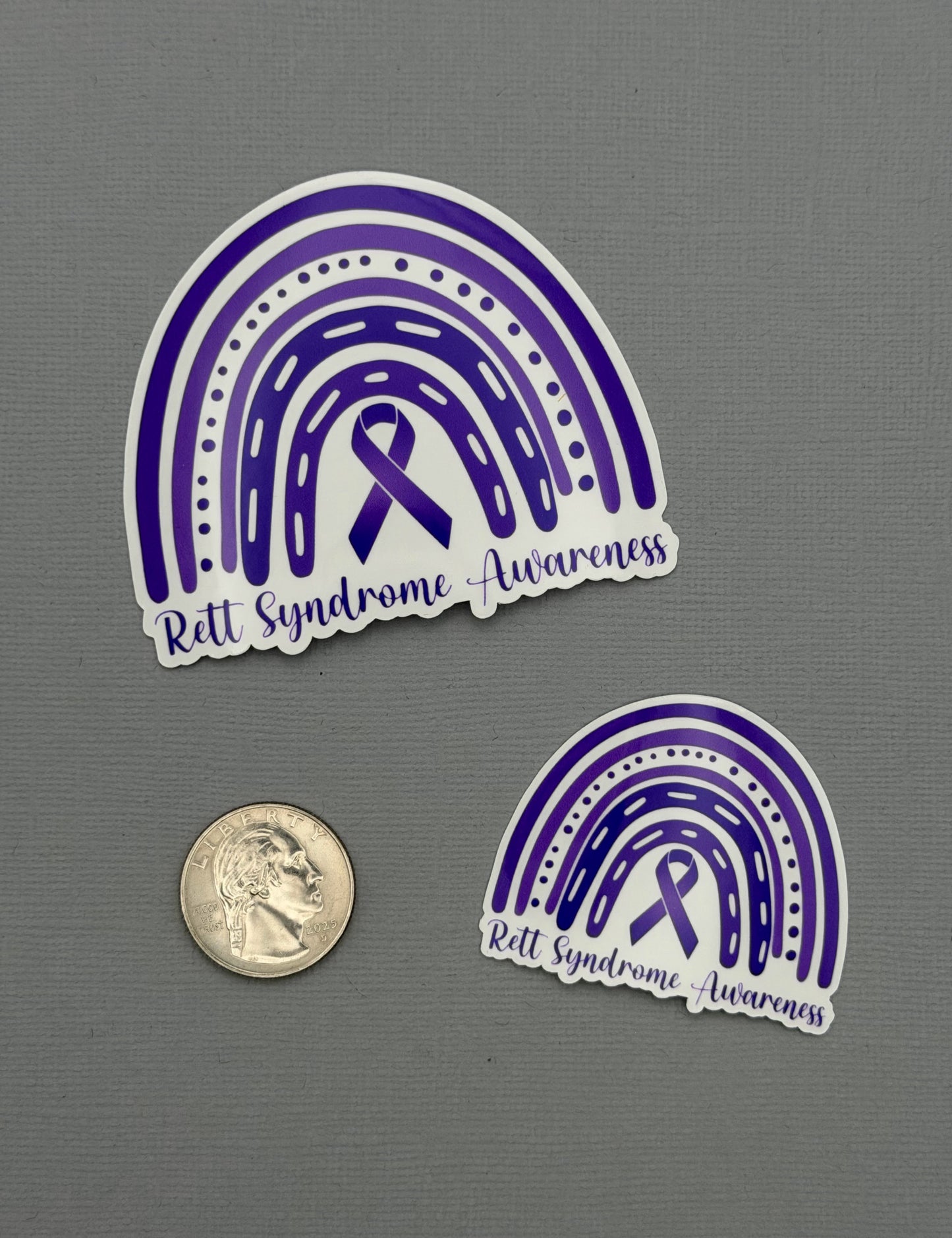 Rett Syndrome Awareness Rainbow Sticker or Magnet