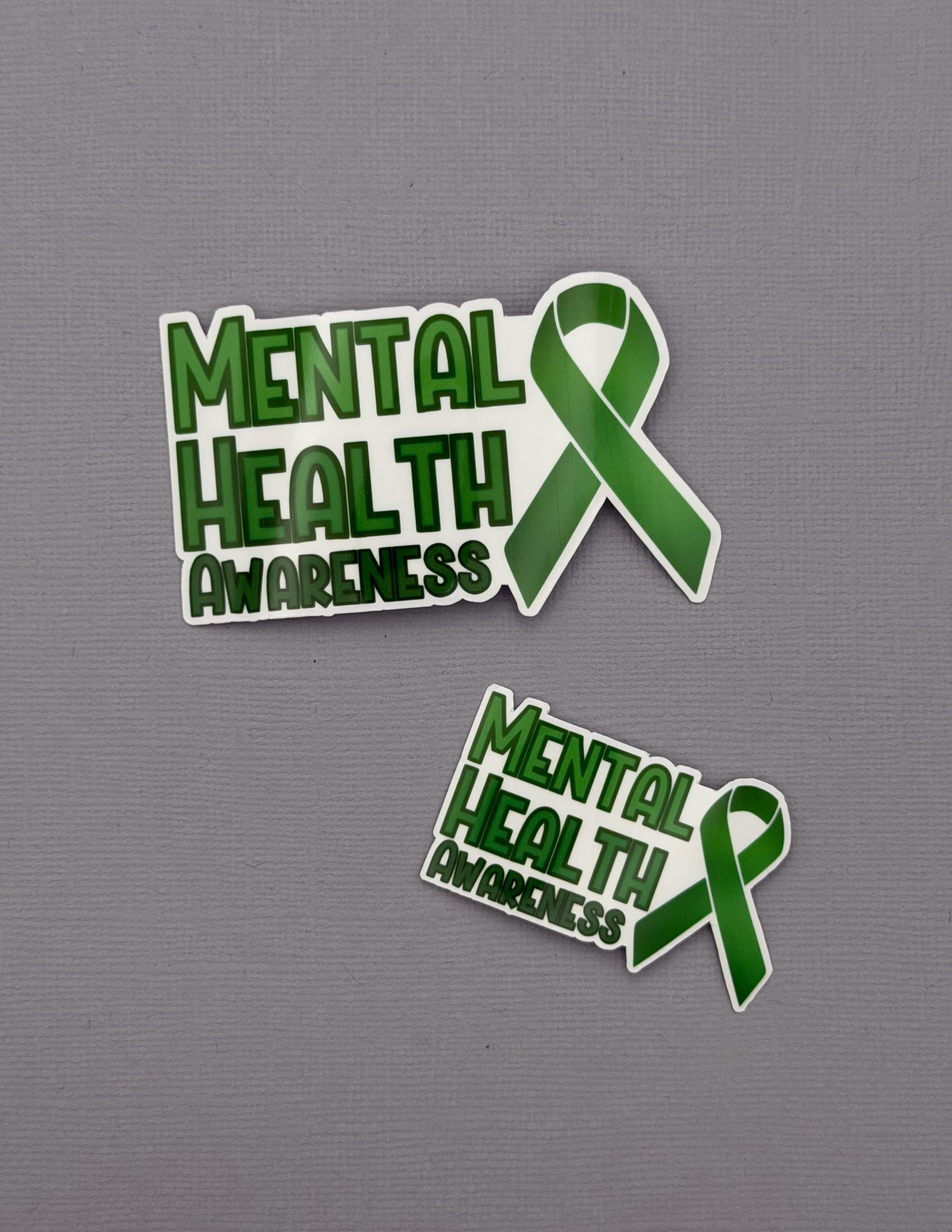 Mental Health Awareness with Ribbon Sticker or Magnet