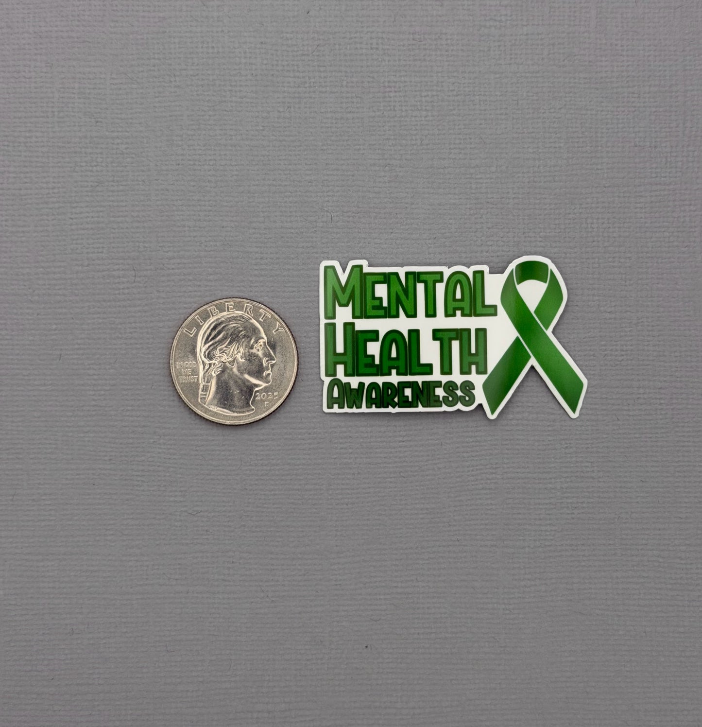Mental Health Awareness with Ribbon Sticker or Magnet