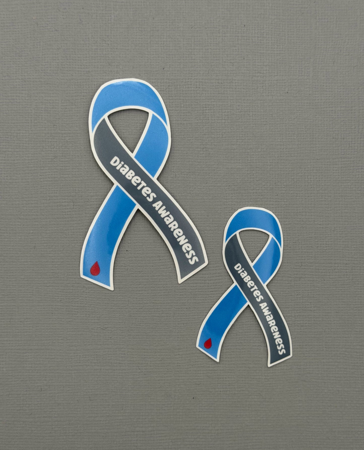 Diabetes Awareness Ribbon Sticker or Magnet