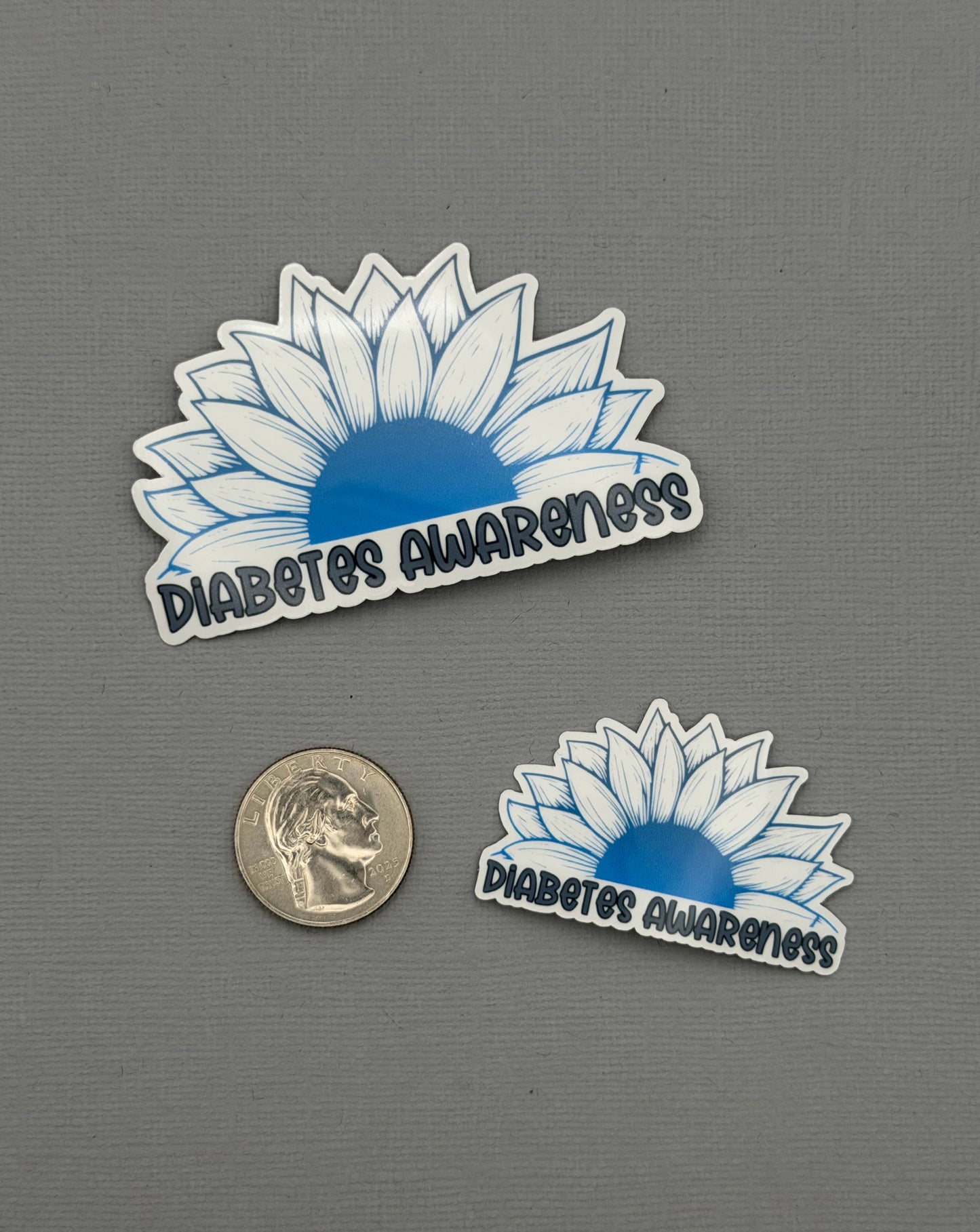 Diabetes Awareness Sunflower Sticker or Magnet