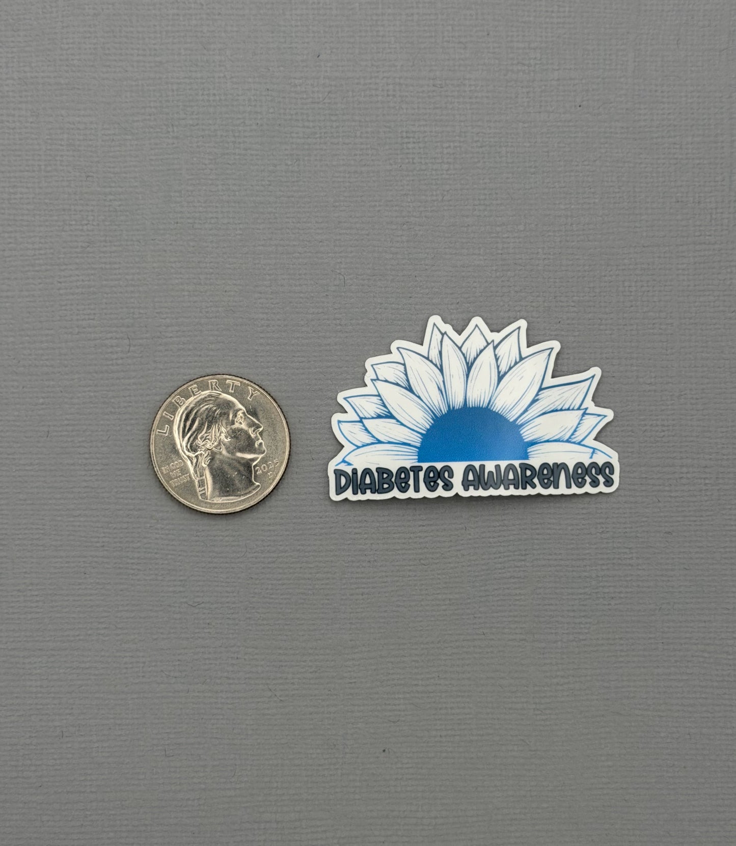 Diabetes Awareness Sunflower Sticker or Magnet