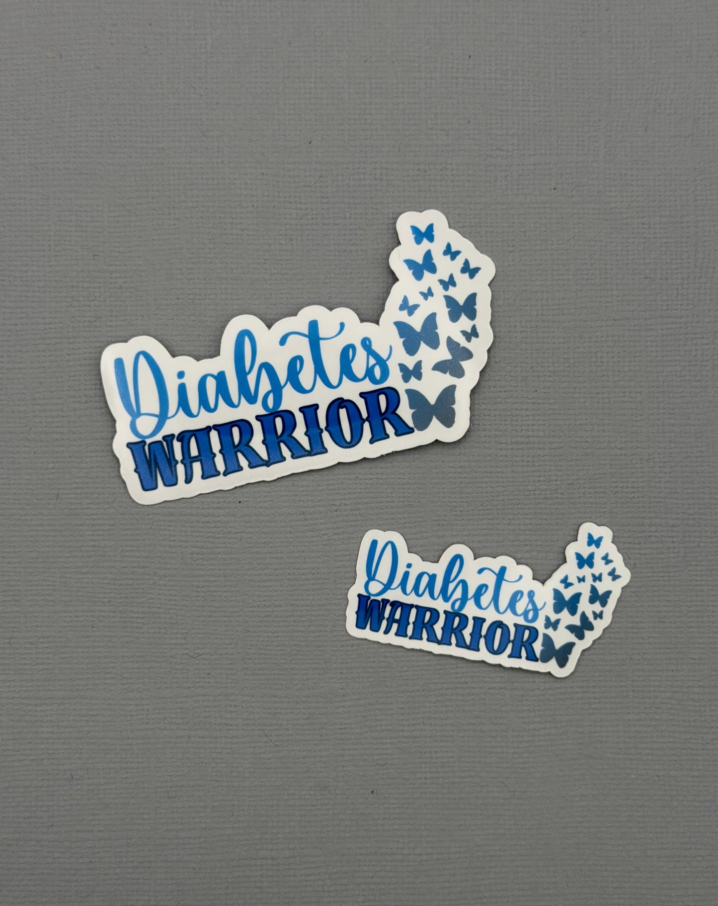 Diabetes Warrior Butterflies Sticker or Magnet