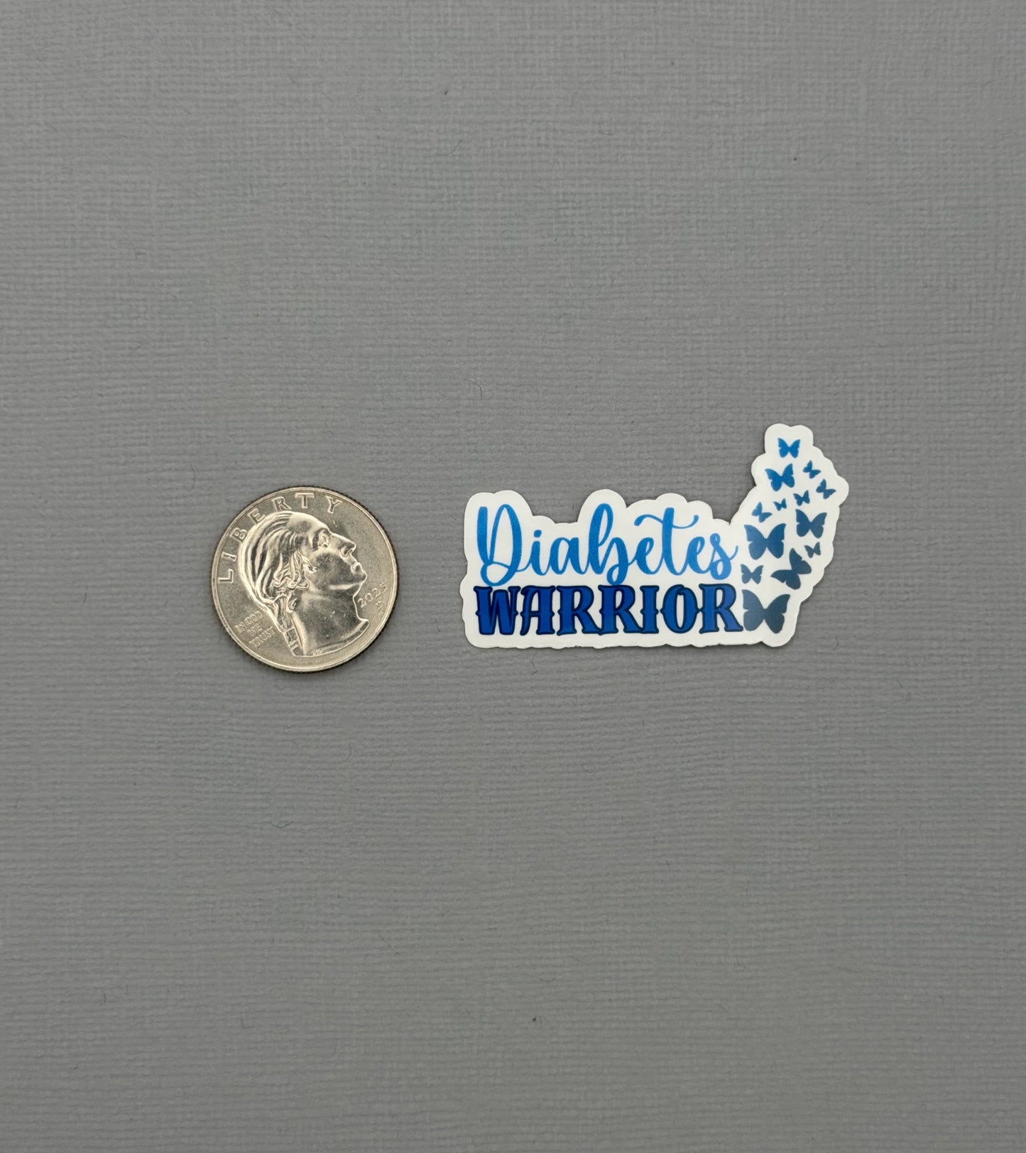 Diabetes Warrior Butterflies Sticker or Magnet