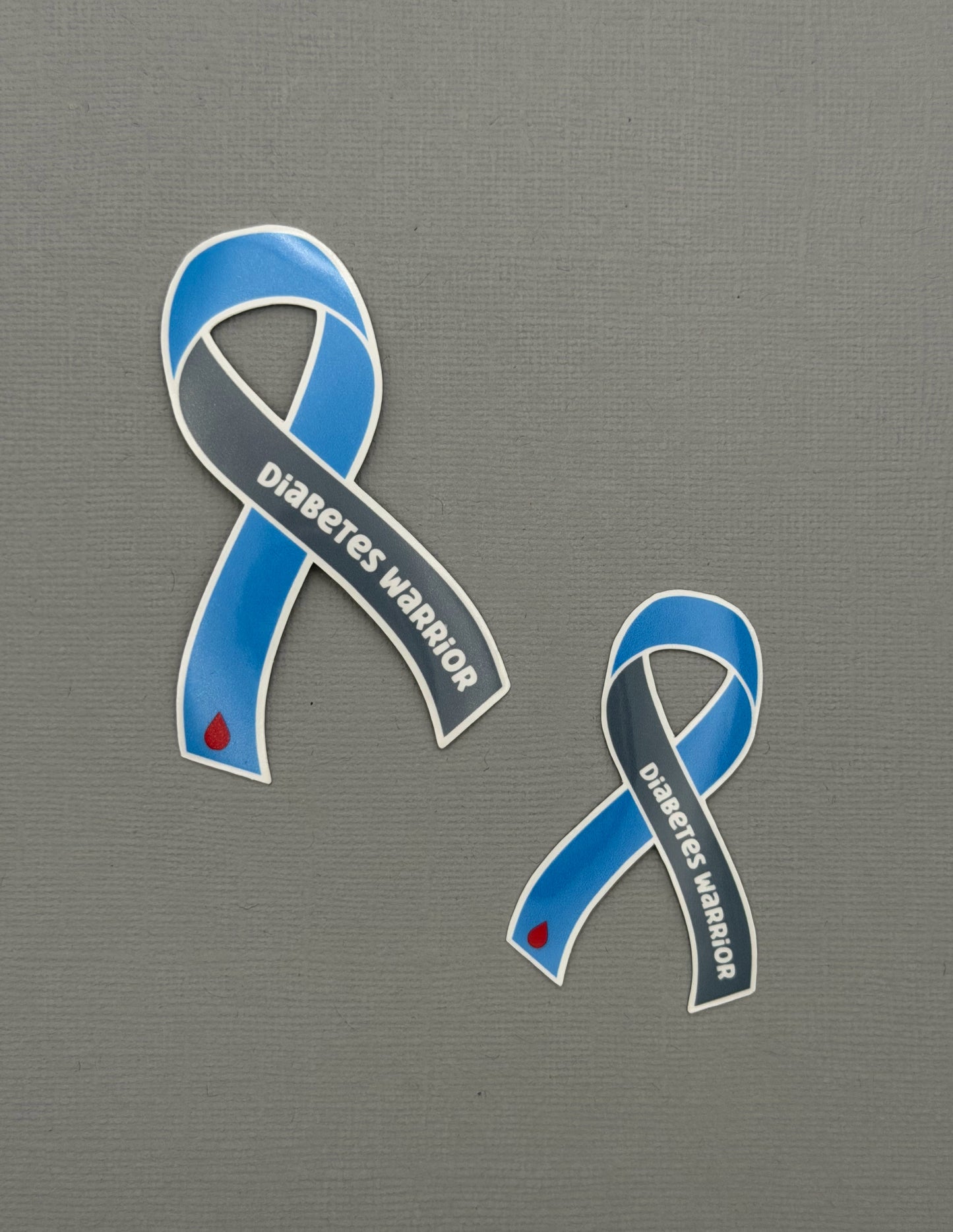 Diabetes Warrior Ribbon Sticker or Magnet
