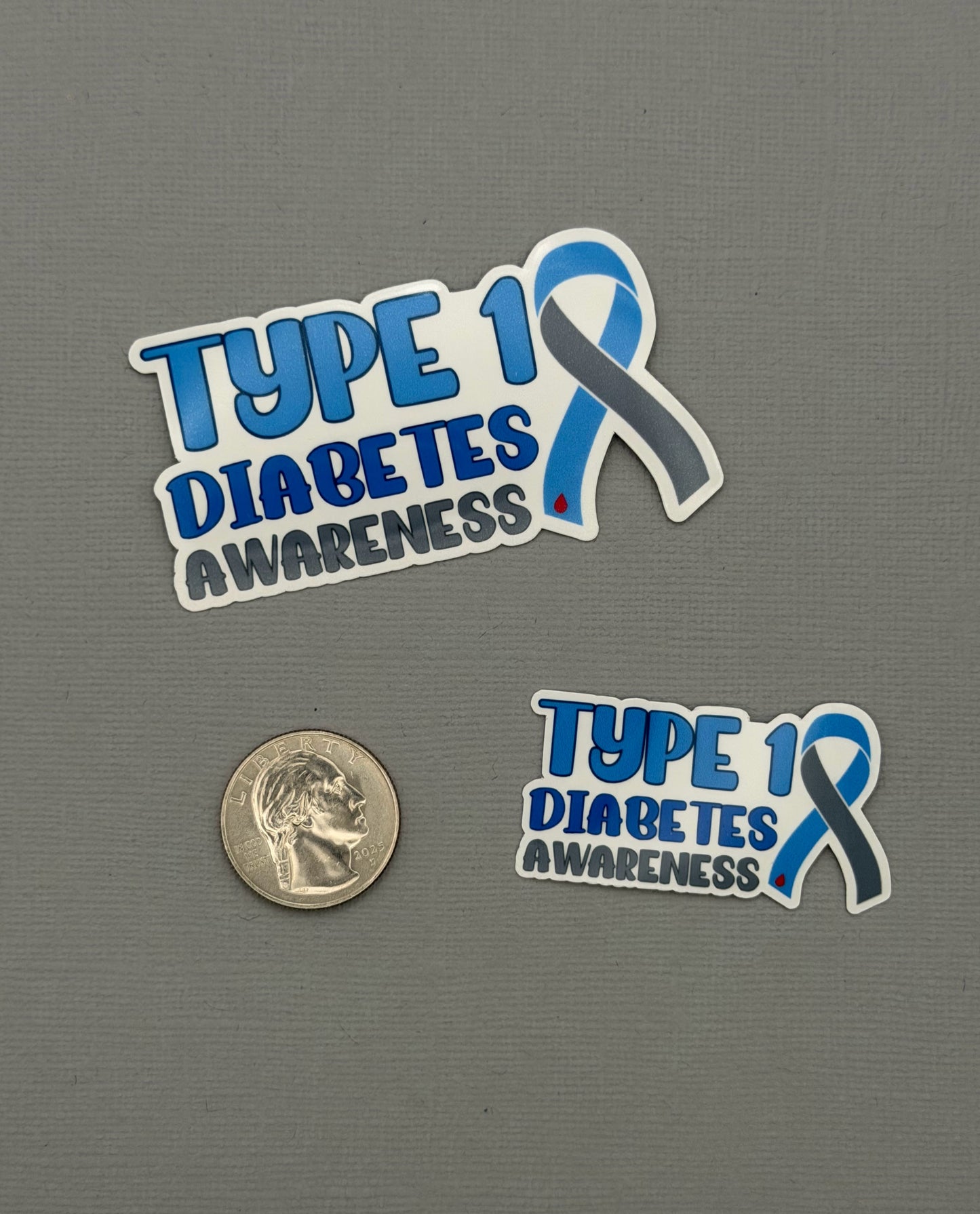 Type 1 Diabetes Awareness with Ribbon Sticker or Magnet