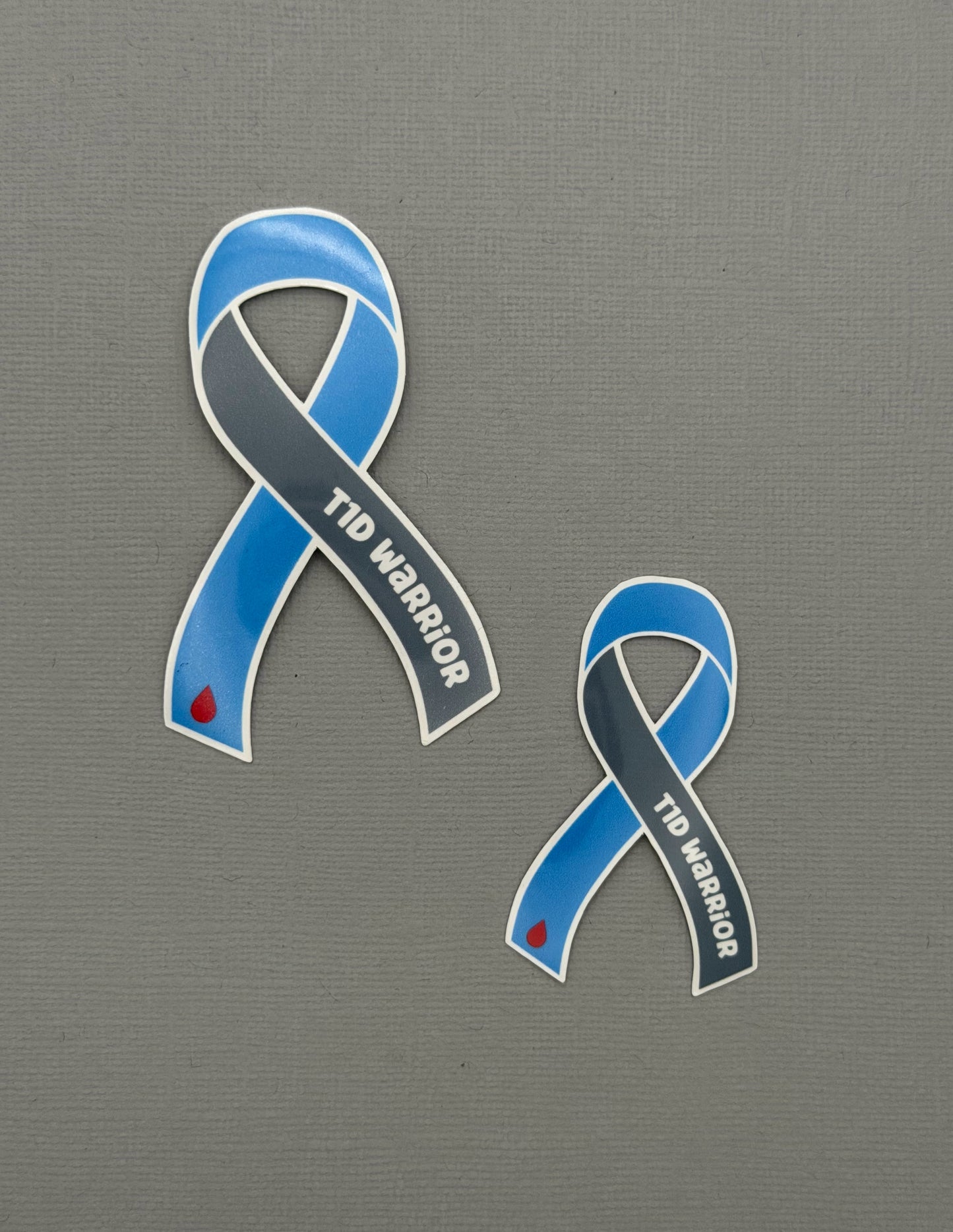T1D Warrior Ribbon Sticker or Magnet