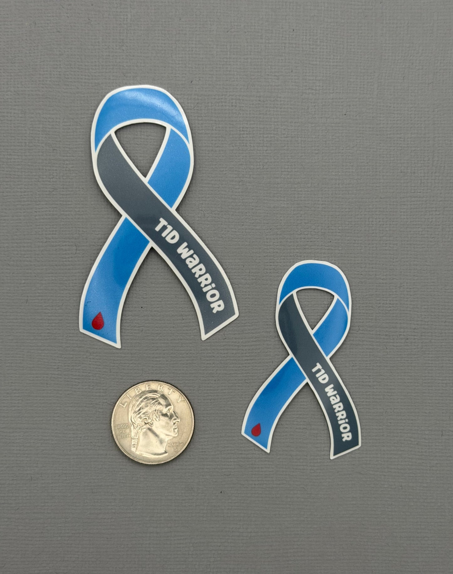 T1D Warrior Ribbon Sticker or Magnet