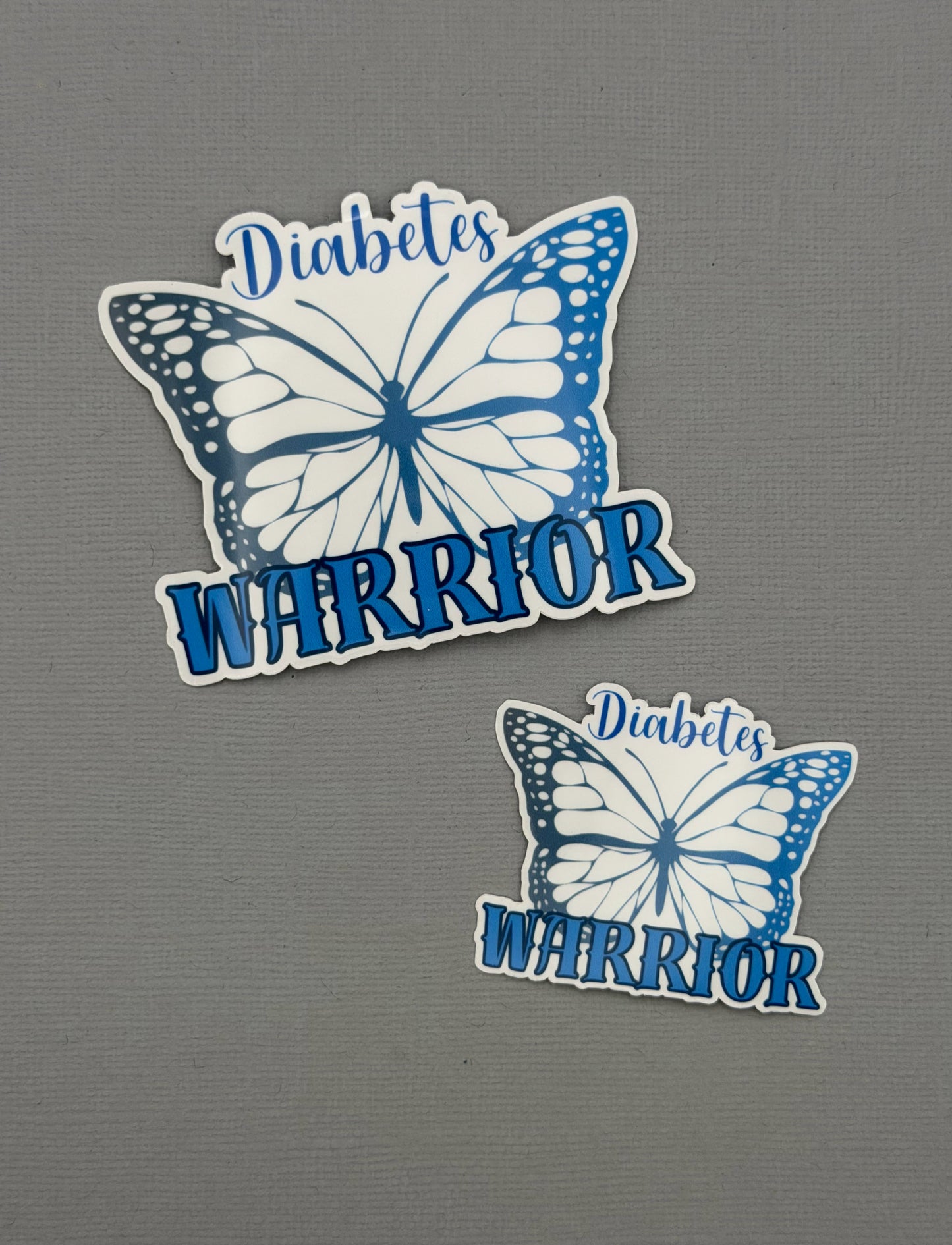 Diabetes Warrior Butterfly Sticker or Magnet