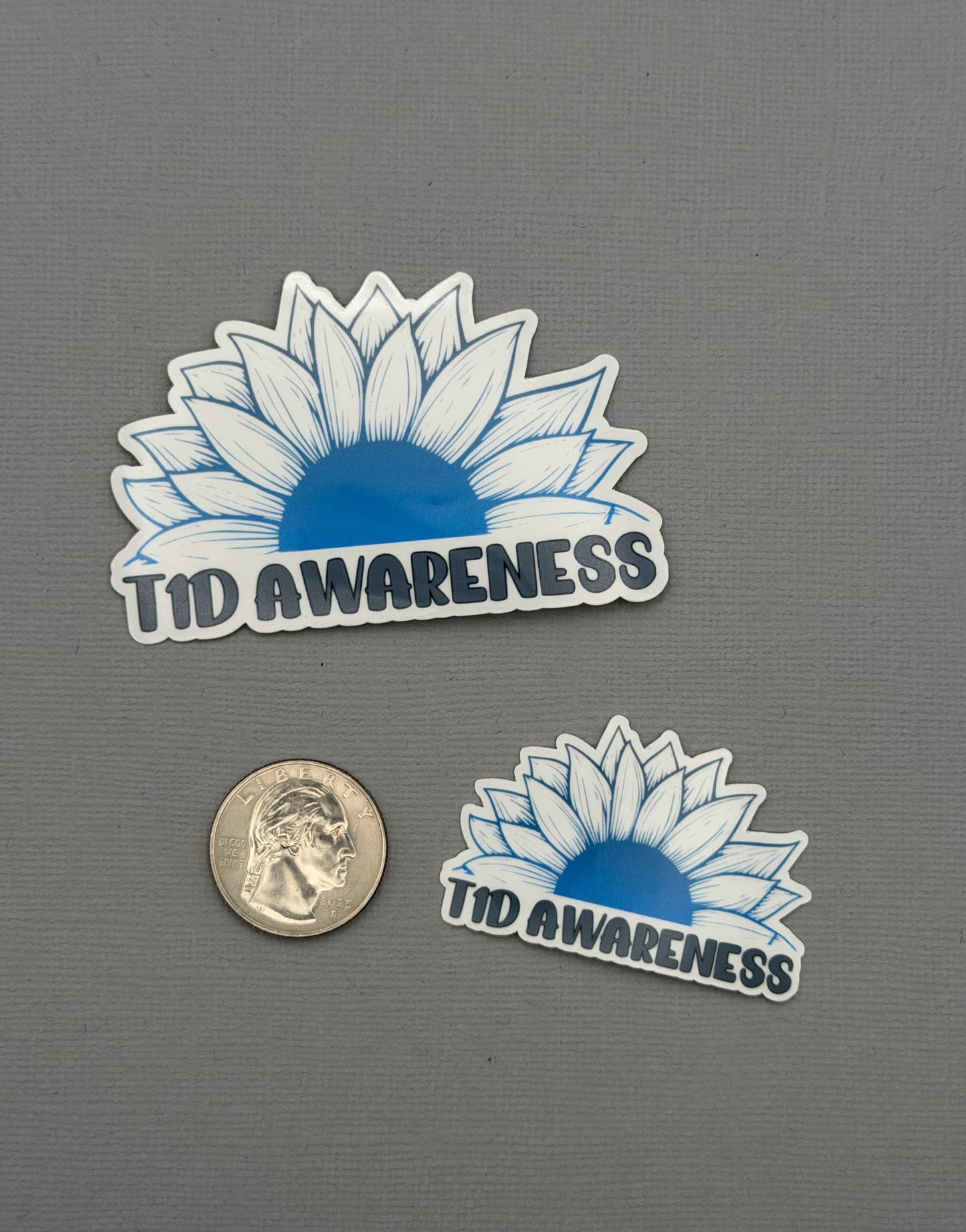 T1D Awareness Sunflower Sticker or Magnet