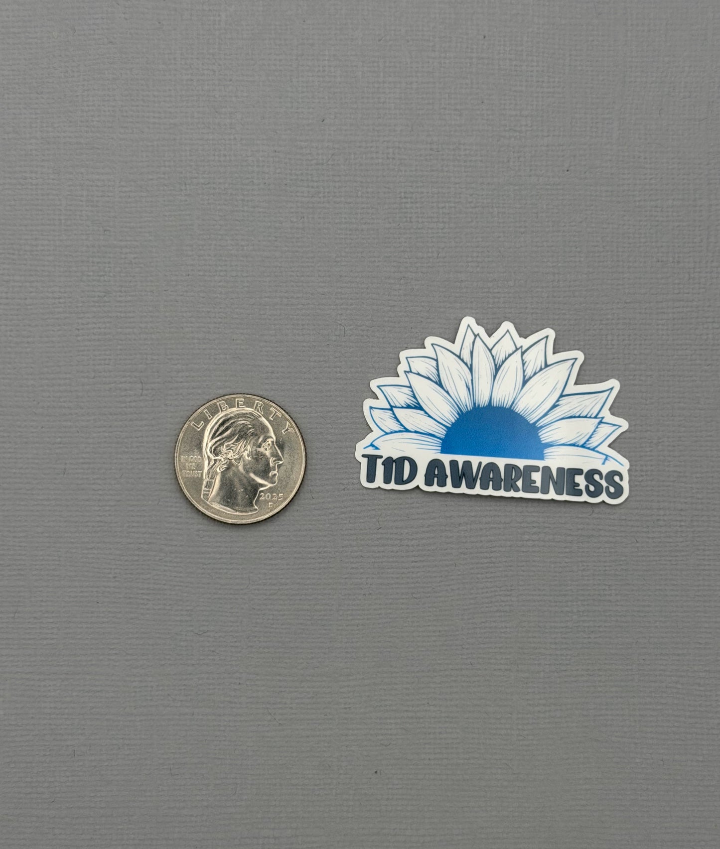 T1D Awareness Sunflower Sticker or Magnet