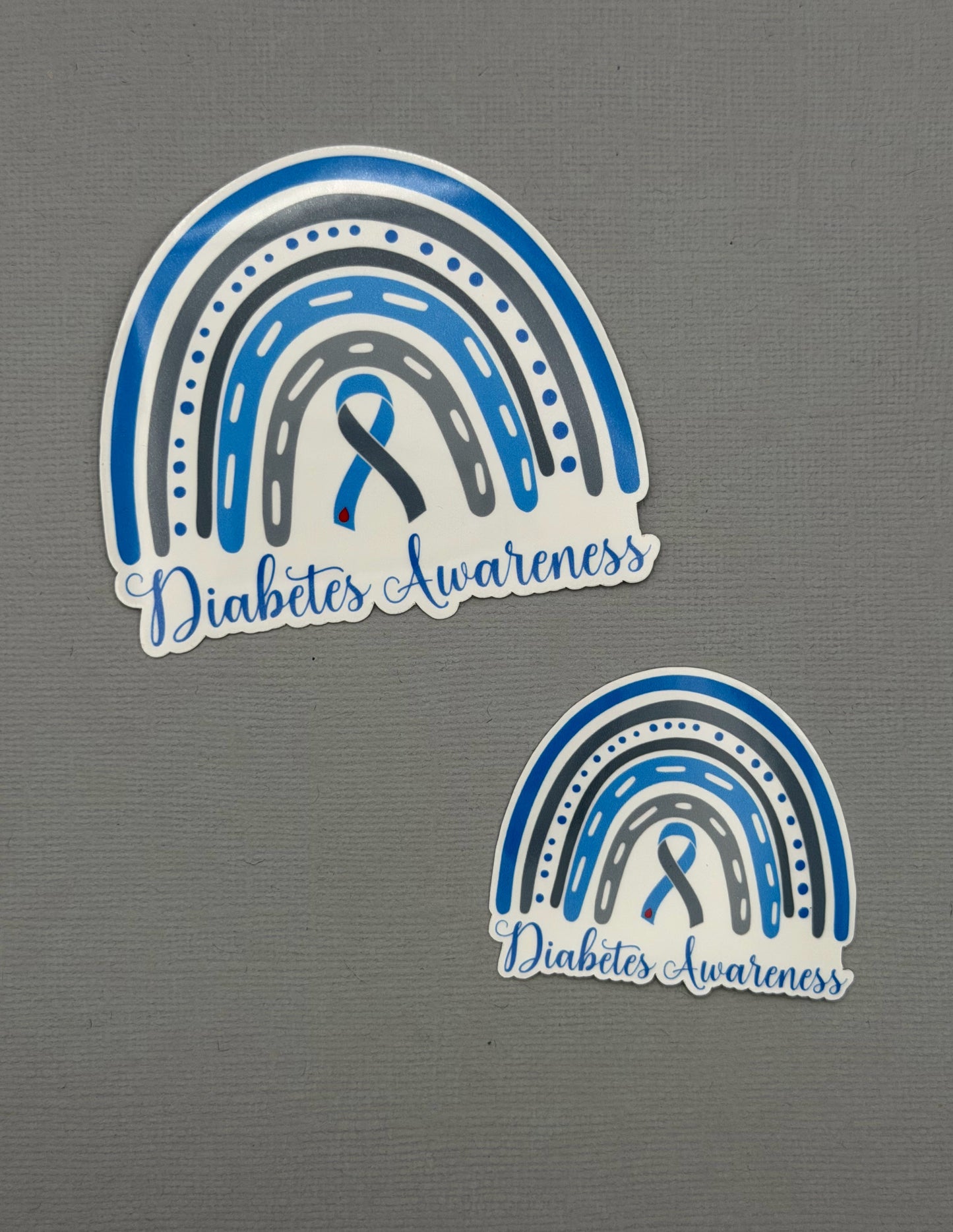 Diabetes Awareness Rainbow Sticker or Magnet