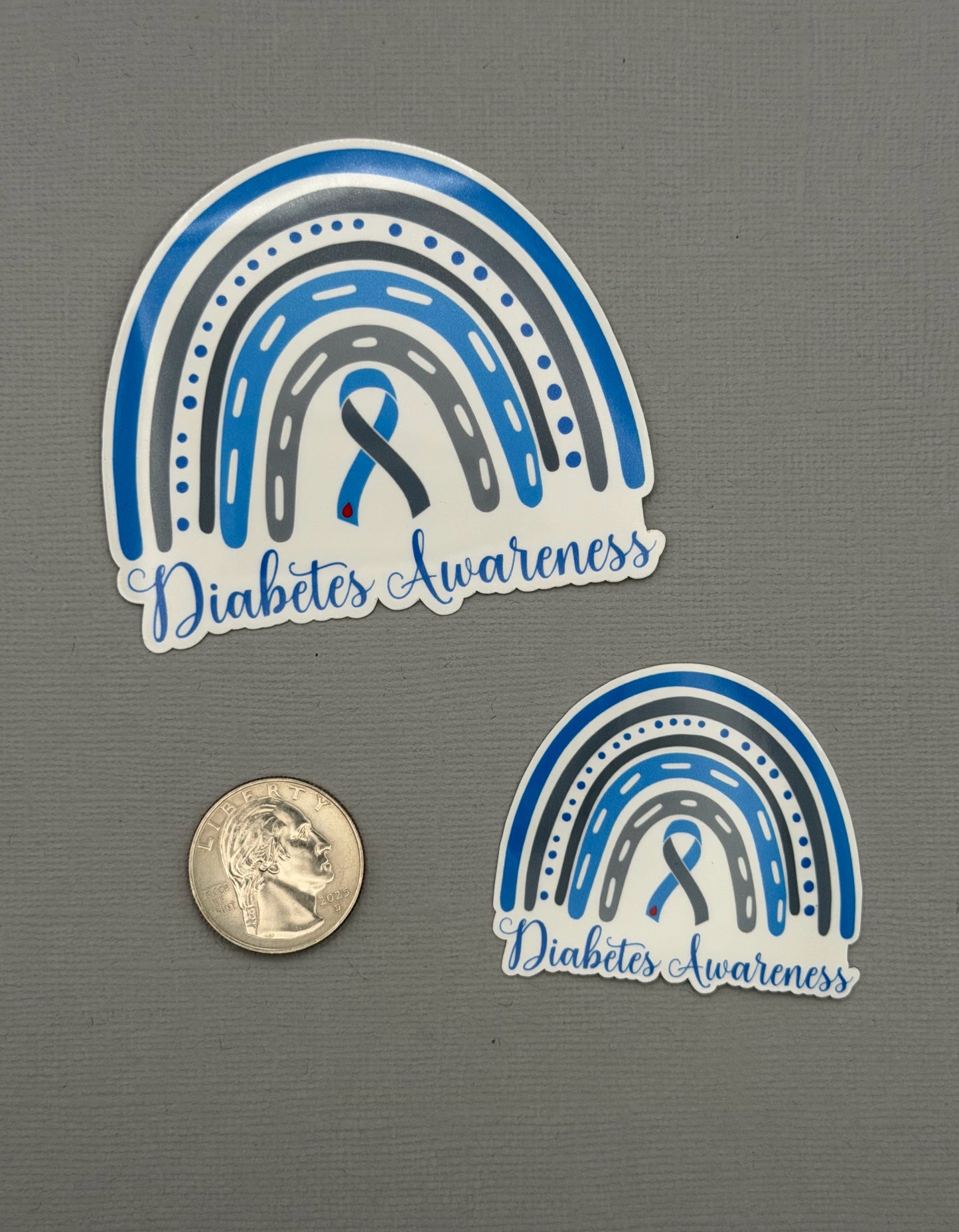 Diabetes Awareness Rainbow Sticker or Magnet