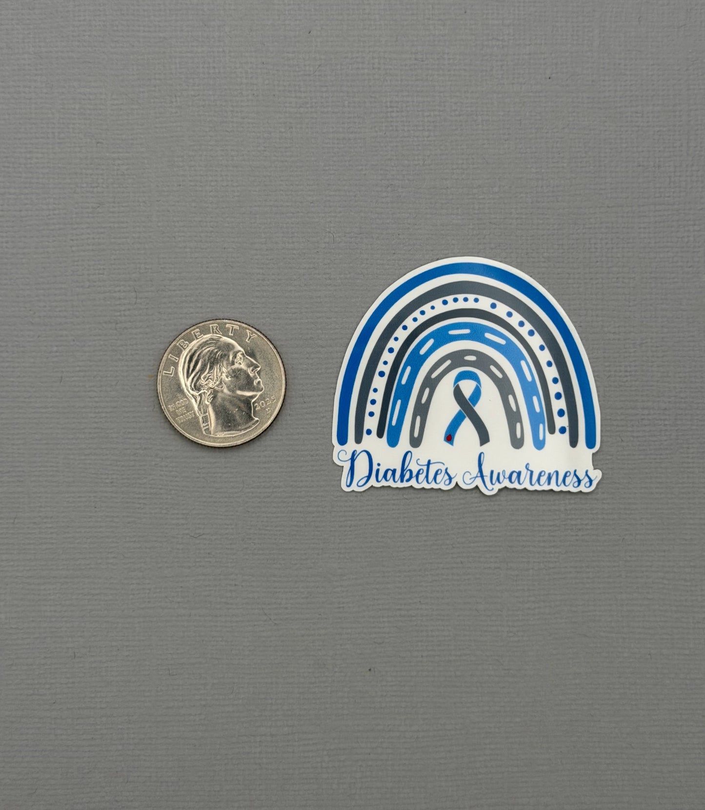 Diabetes Awareness Rainbow Sticker or Magnet