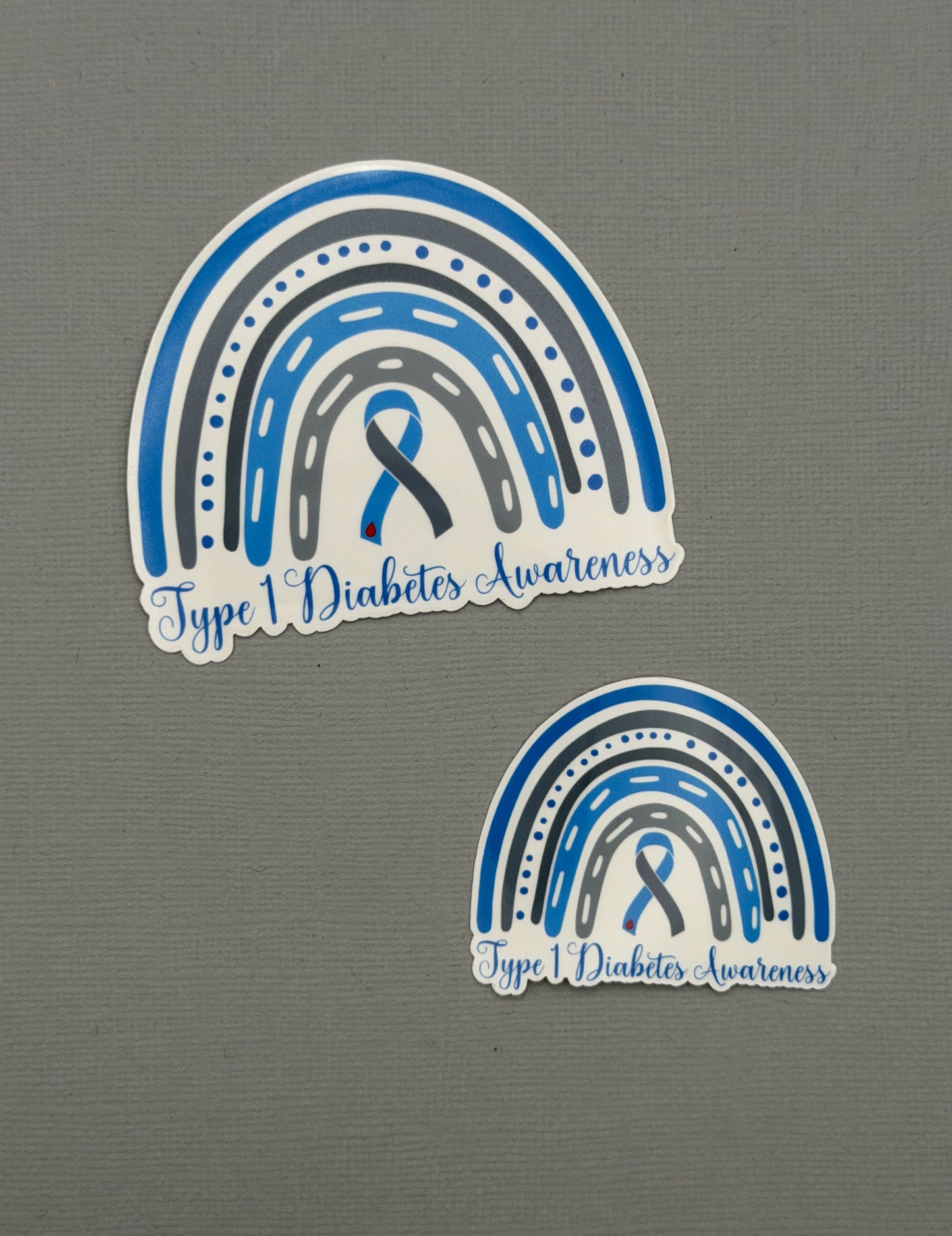 Type 1 Diabetes Awareness Rainbow Sticker or Magnet