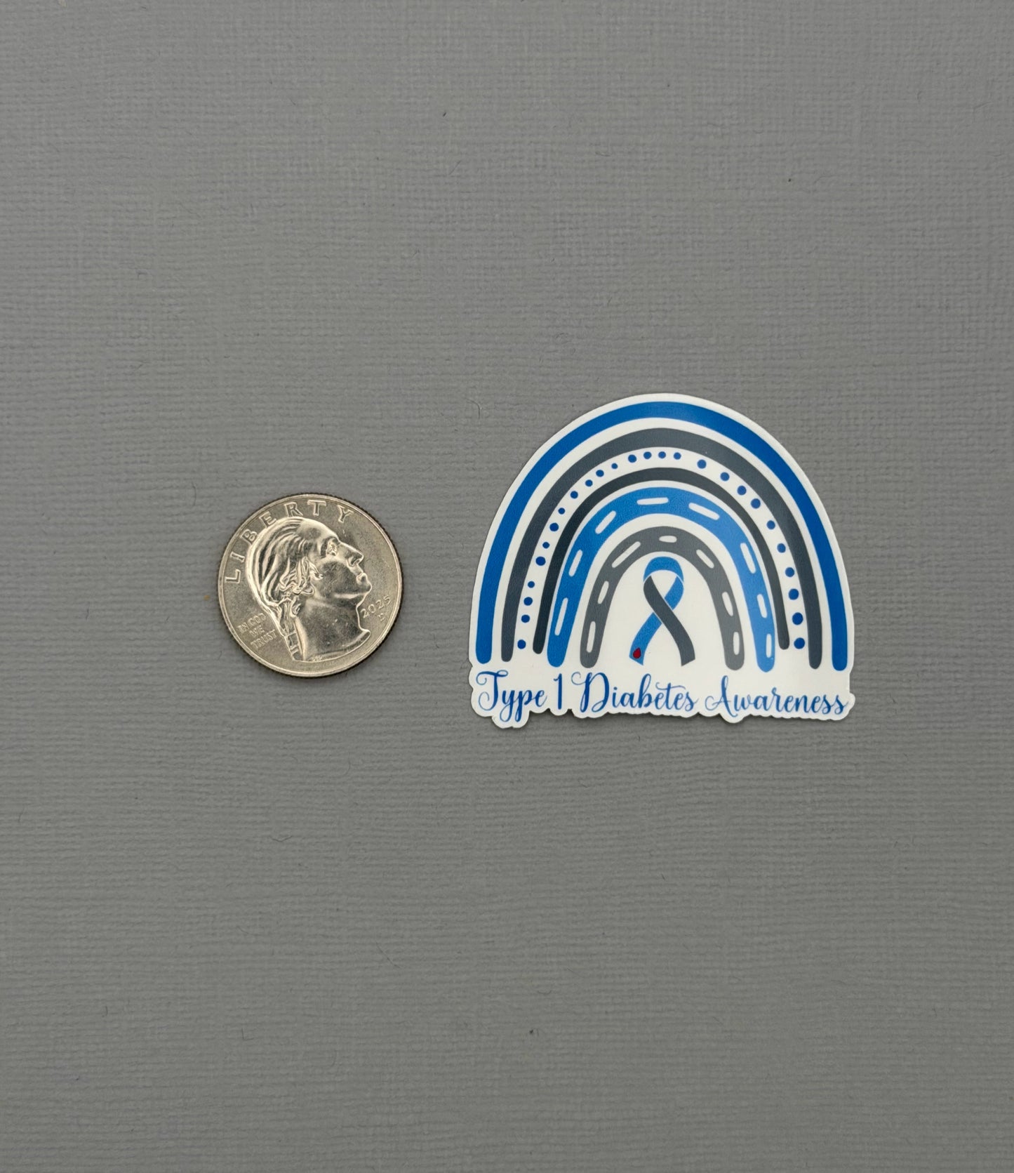 Type 1 Diabetes Awareness Rainbow Sticker or Magnet