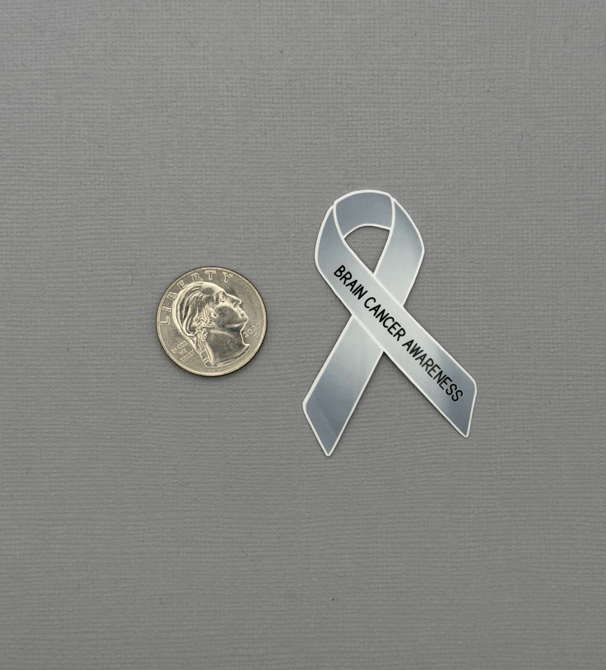Brain Cancer Awareness Ribbon Sticker or Magnet