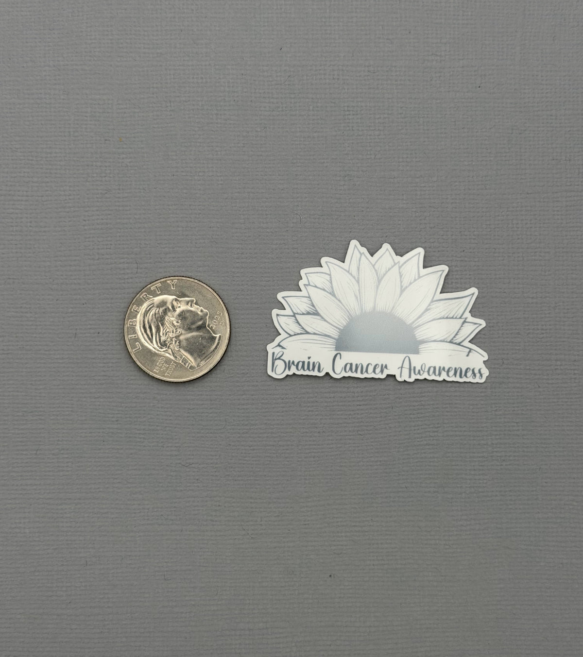Brain Cancer Awareness Sunflower Sticker or Magnet