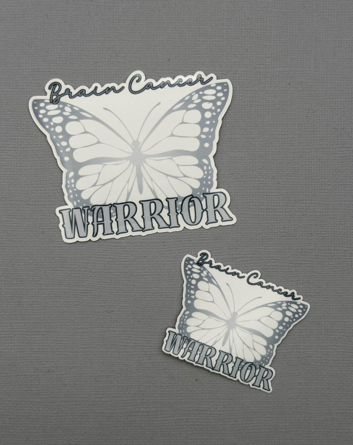 Brain Cancer Warrior Butterfly Sticker or Magnet