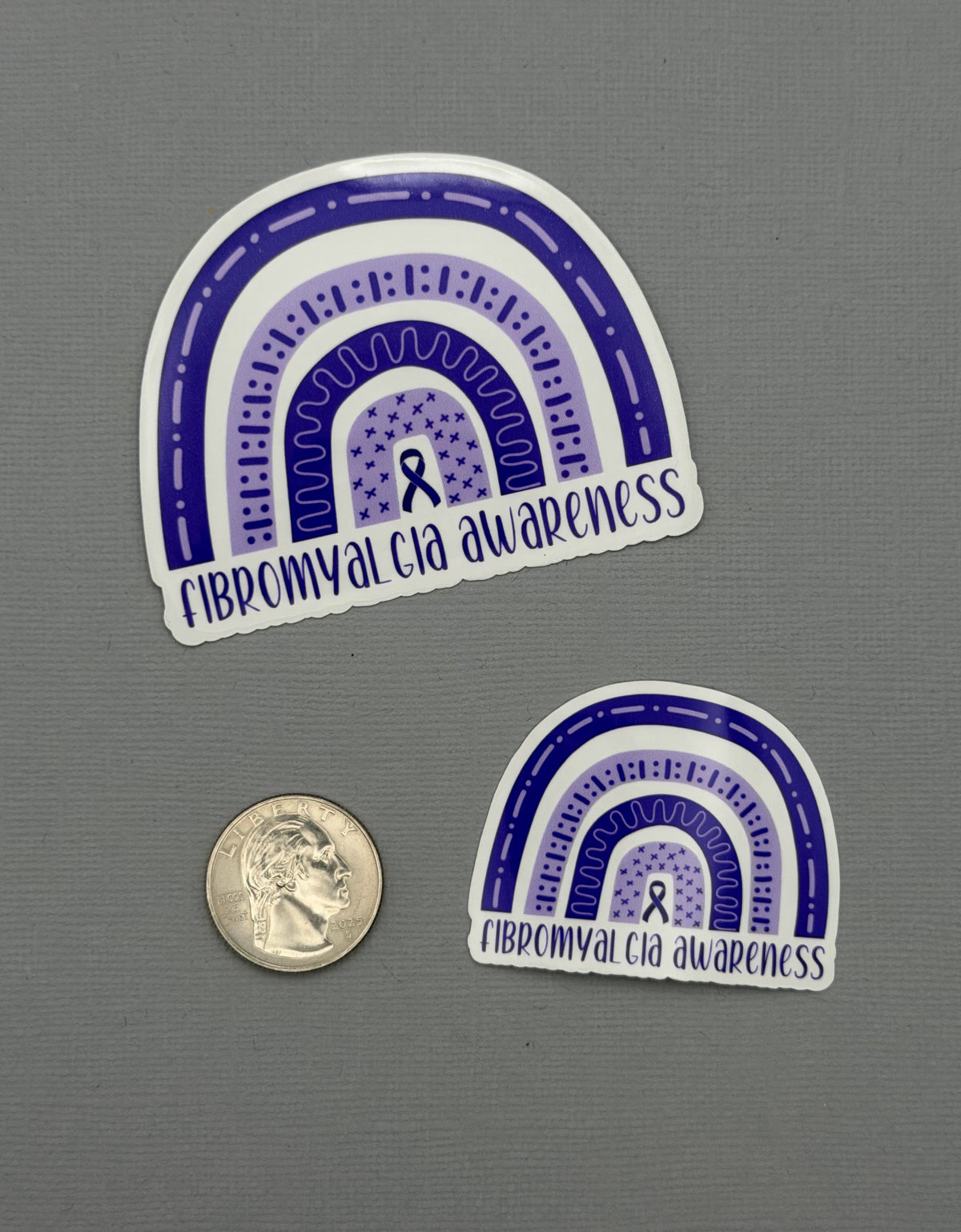 Fibromyalgia Awareness Rainbow Sticker or Magnet