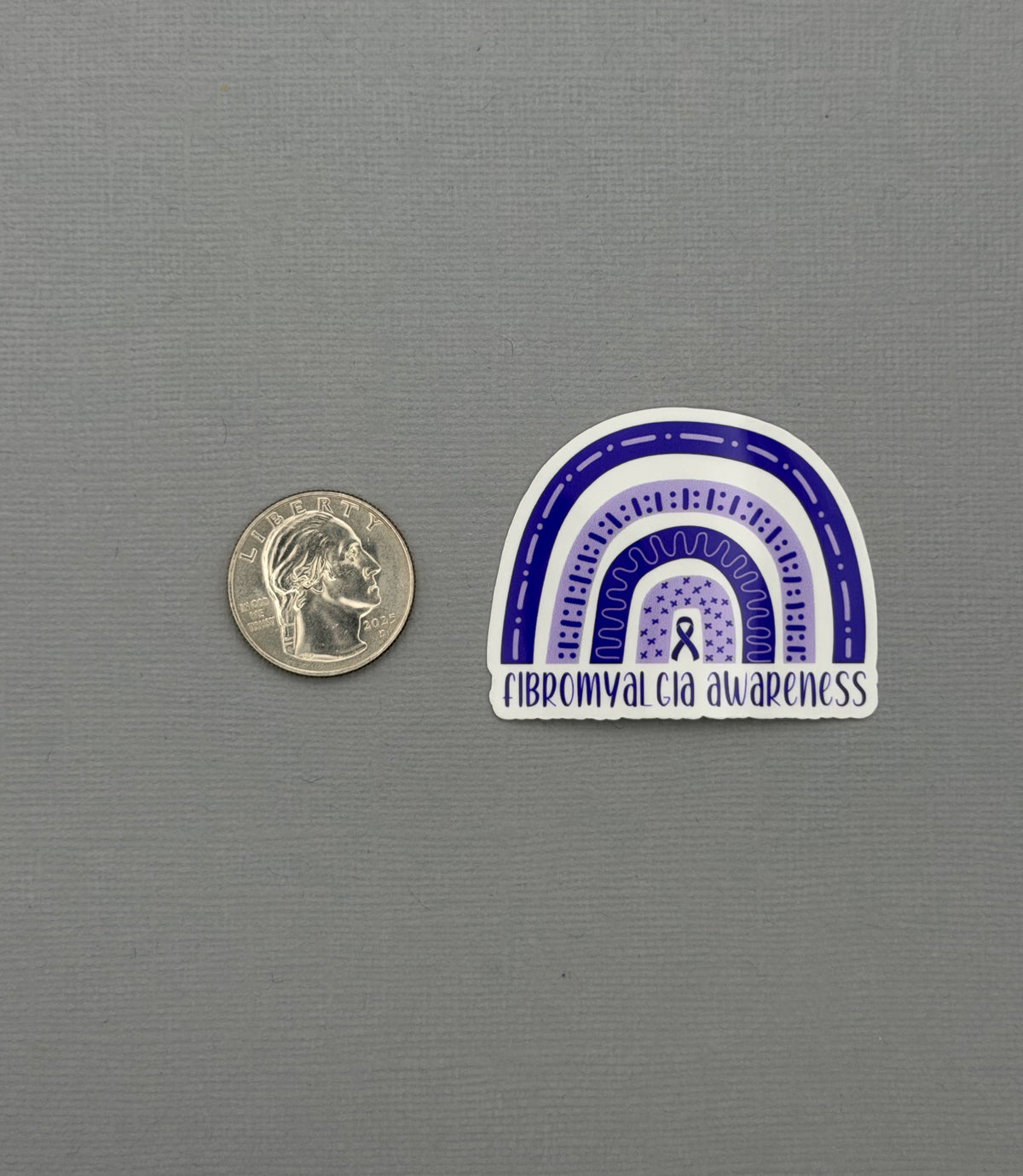 Fibromyalgia Awareness Rainbow Sticker or Magnet