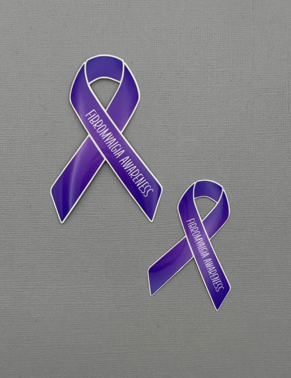 Fibromyalgia Awareness Ribbon Sticker or Magnet