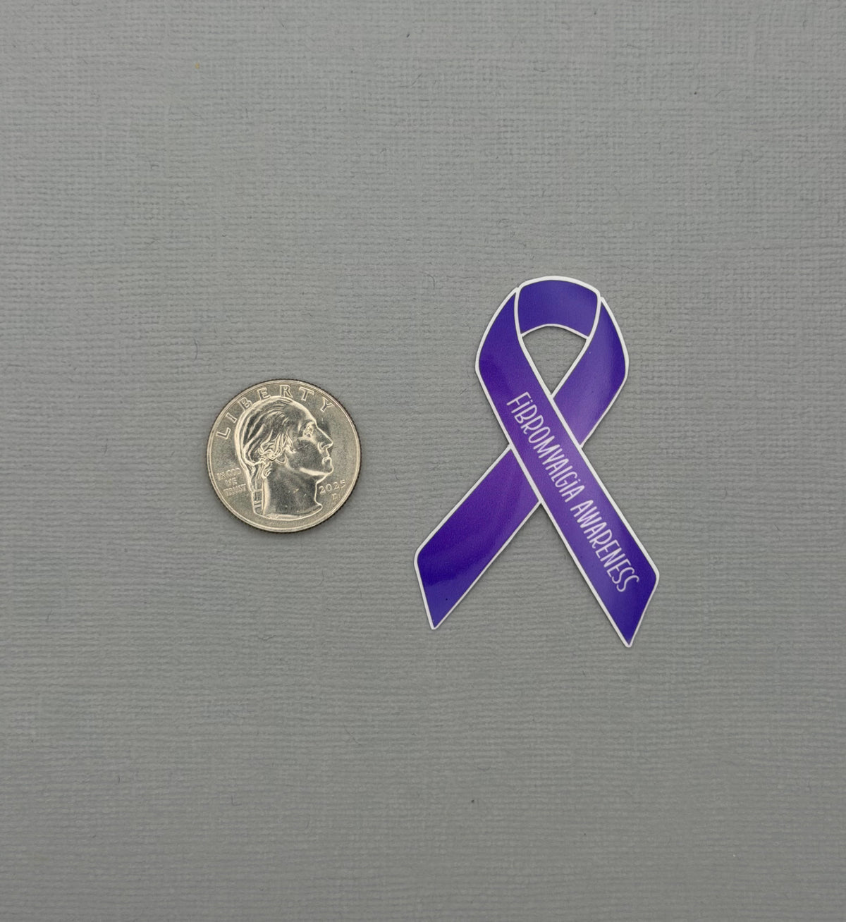 Fibromyalgia Awareness Ribbon Sticker or Magnet