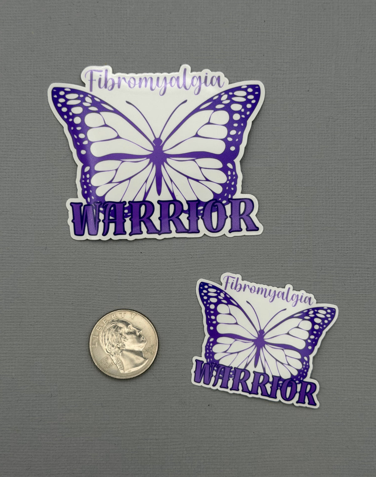 Fibromyalgia Warrior Butterfly Sticker or Magnet