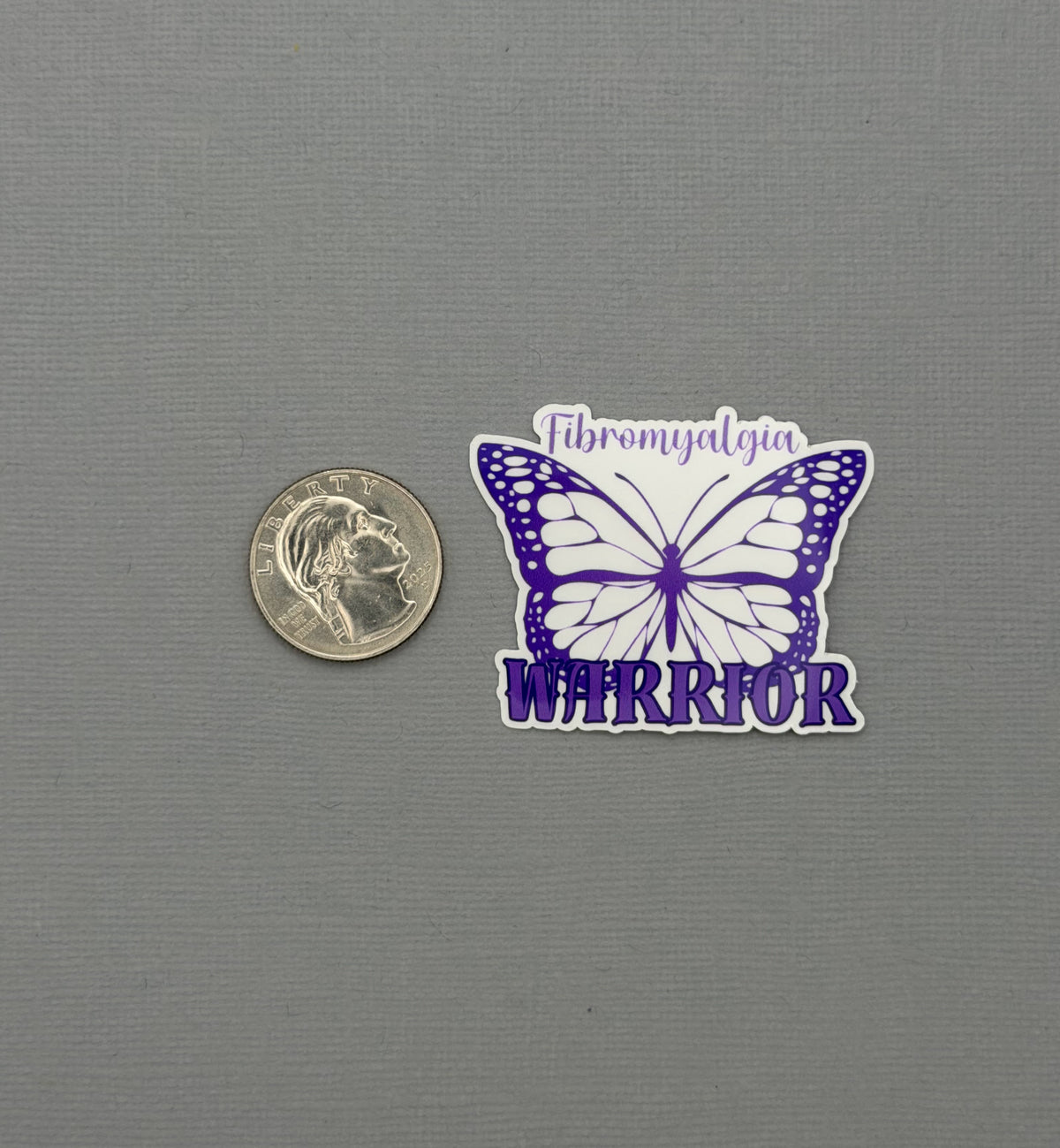 Fibromyalgia Warrior Butterfly Sticker or Magnet