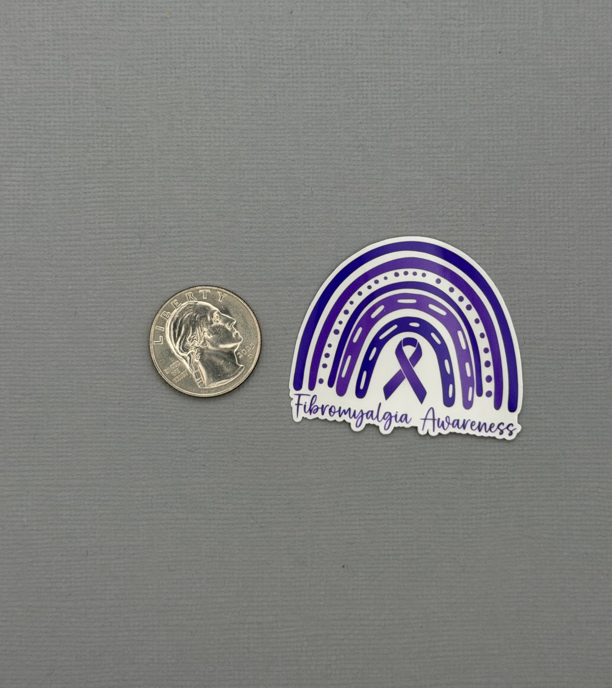Fibromyalgia Awareness Rainbow Sticker or Magnet