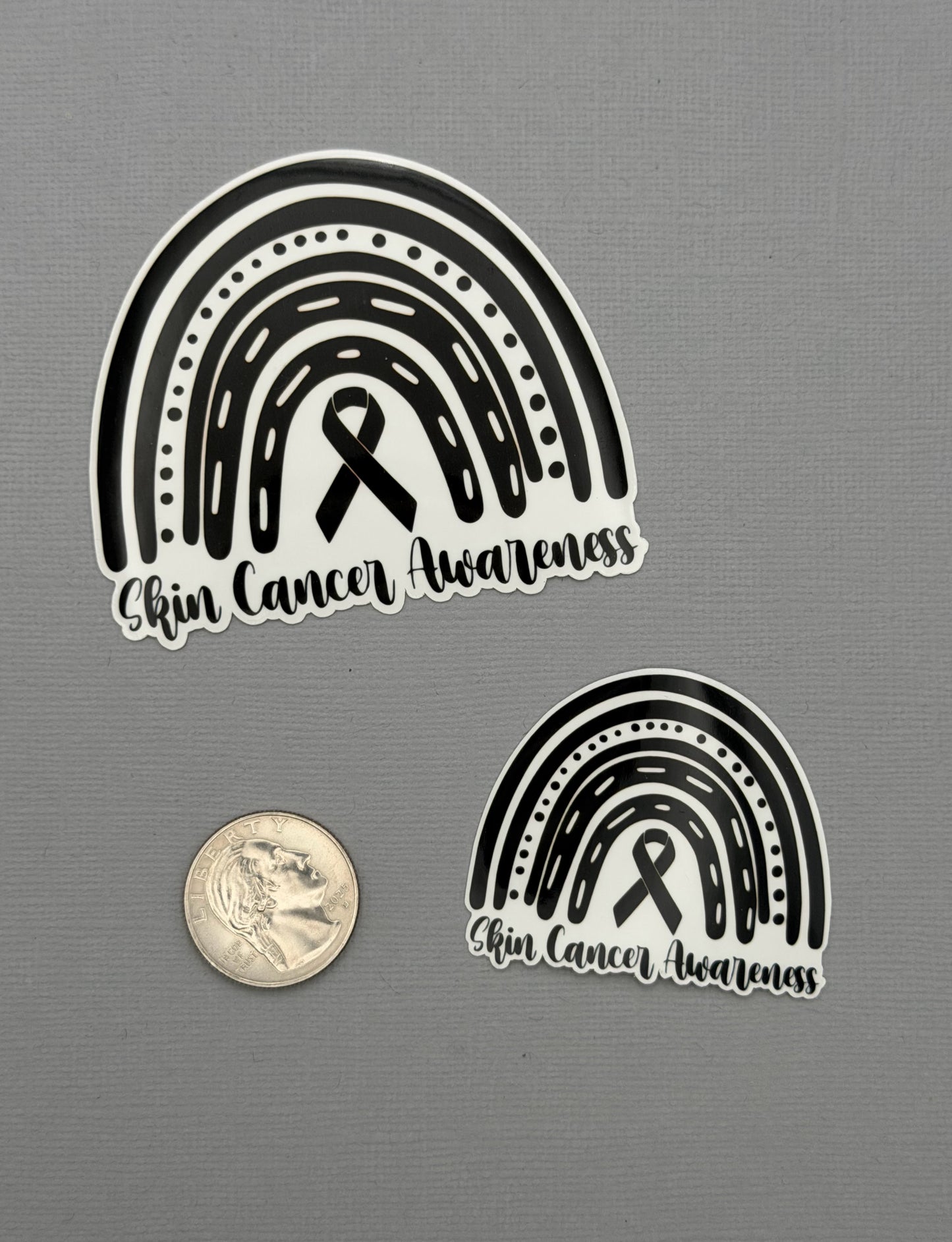 Skin Cancer Awareness Rainbow Sticker or Magnet