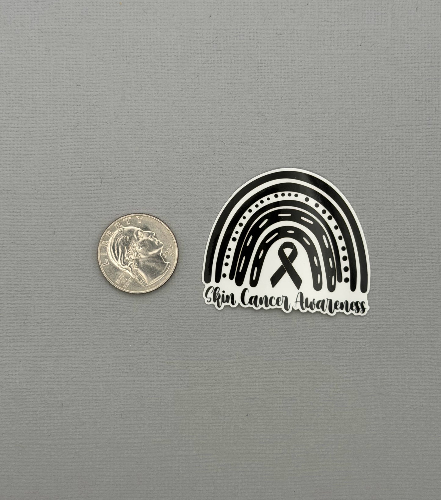 Skin Cancer Awareness Rainbow Sticker or Magnet