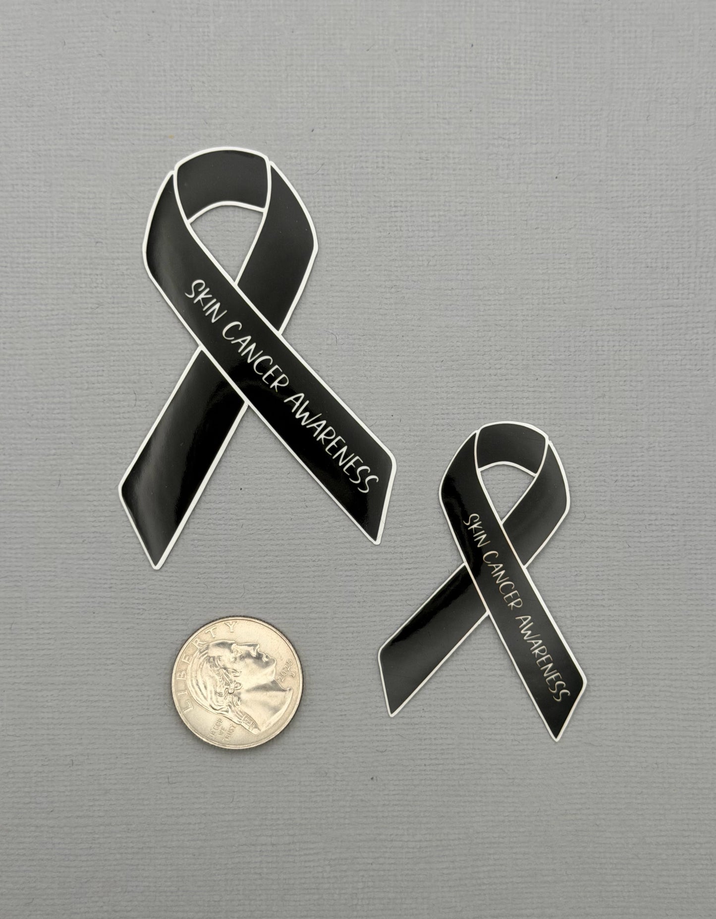 Skin Cancer Awareness Ribbon Sticker or Magnet