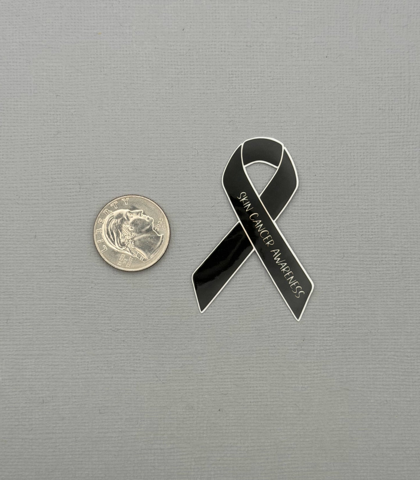 Skin Cancer Awareness Ribbon Sticker or Magnet