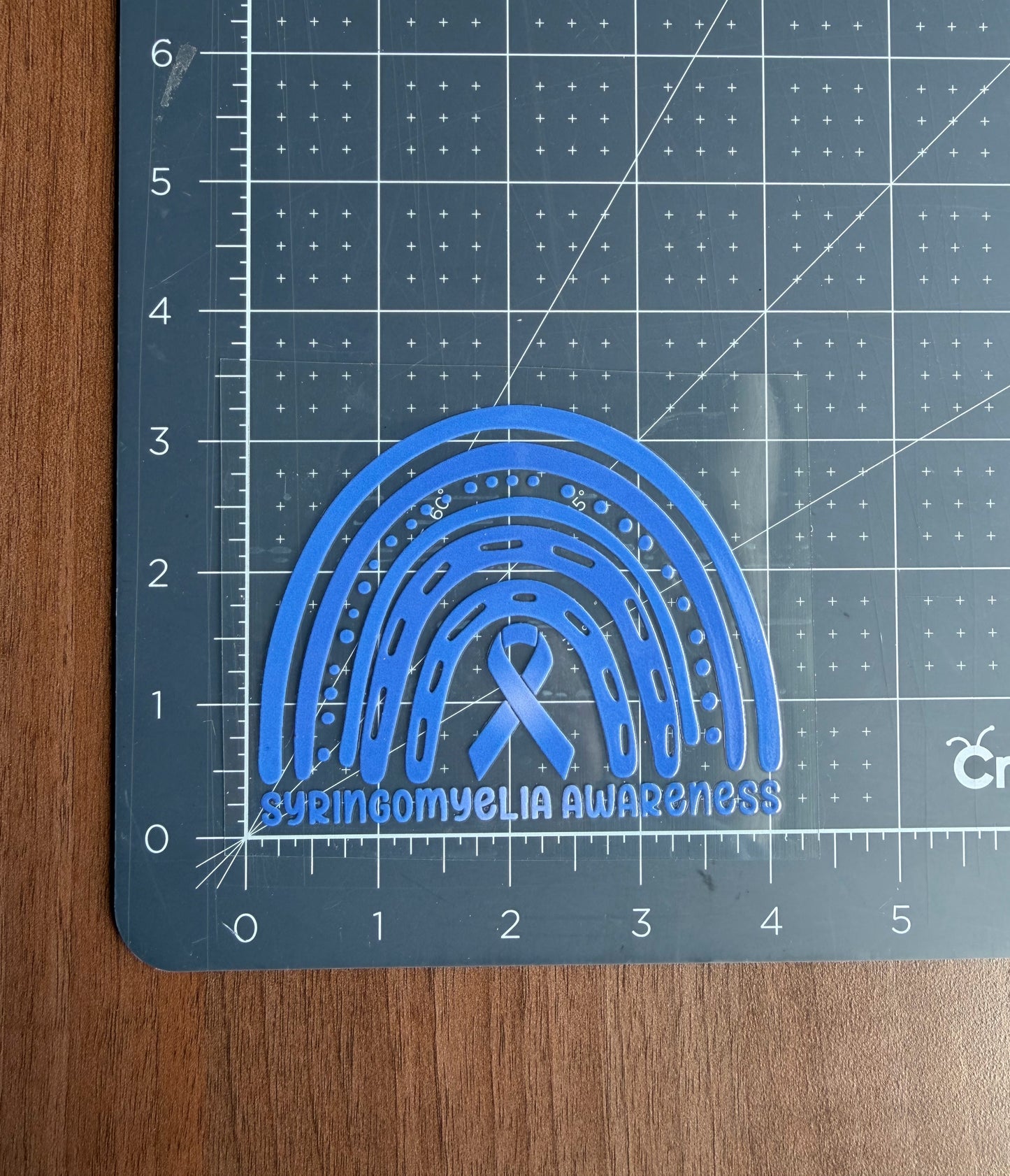 Syringomyelia Awareness Rainbow Car Decal