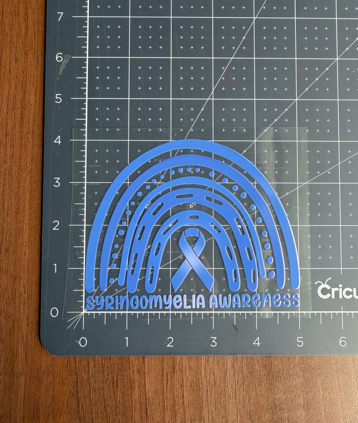 Syringomyelia Awareness Rainbow Car Decal