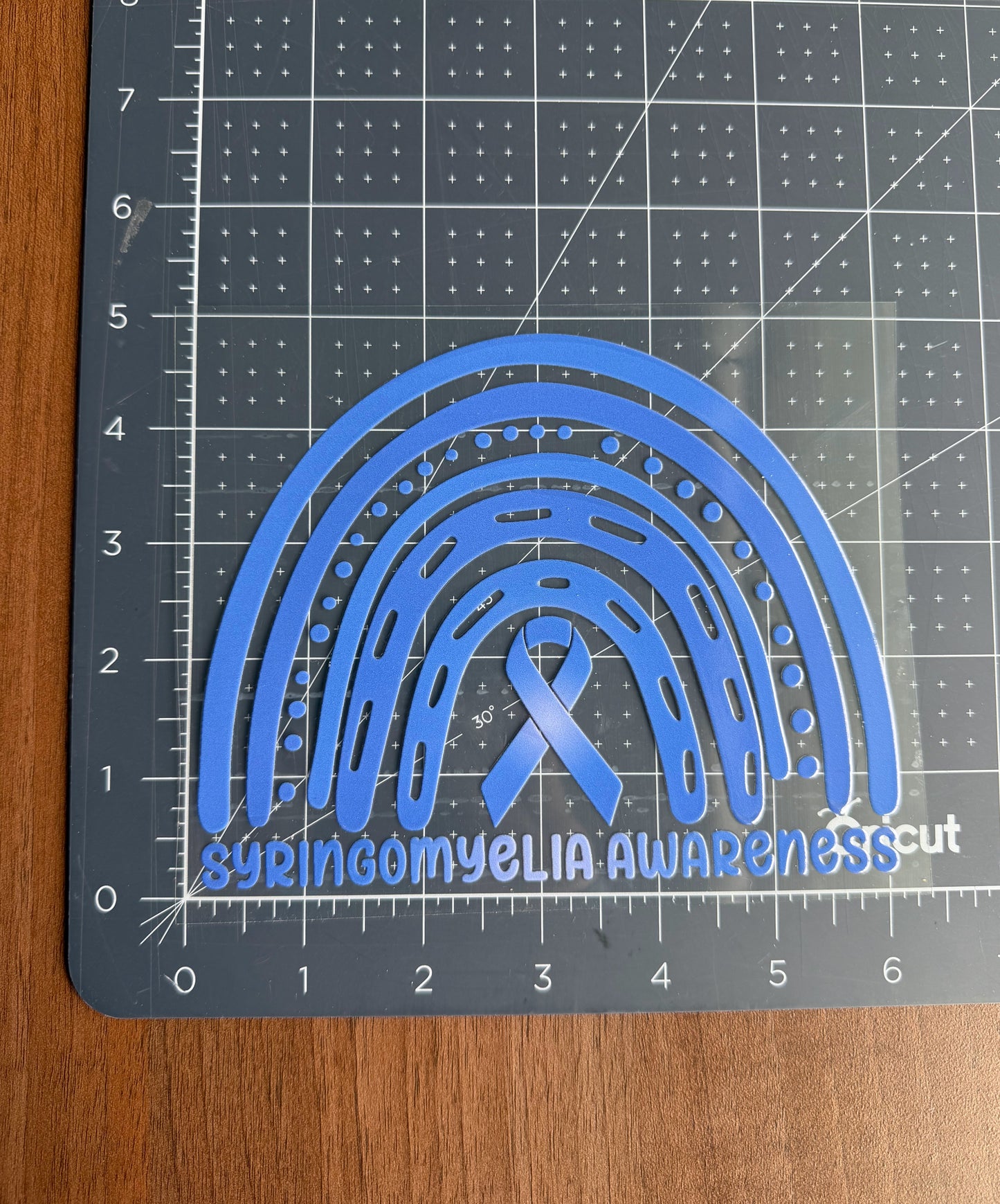 Syringomyelia Awareness Rainbow Car Decal